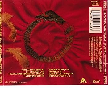 アラン・パーソンズ・プロジェクト Vulture Culture★未発売 見本盤 アラン・パーソンズ・プロジェクト Vulture Culture☆未発売 見本盤