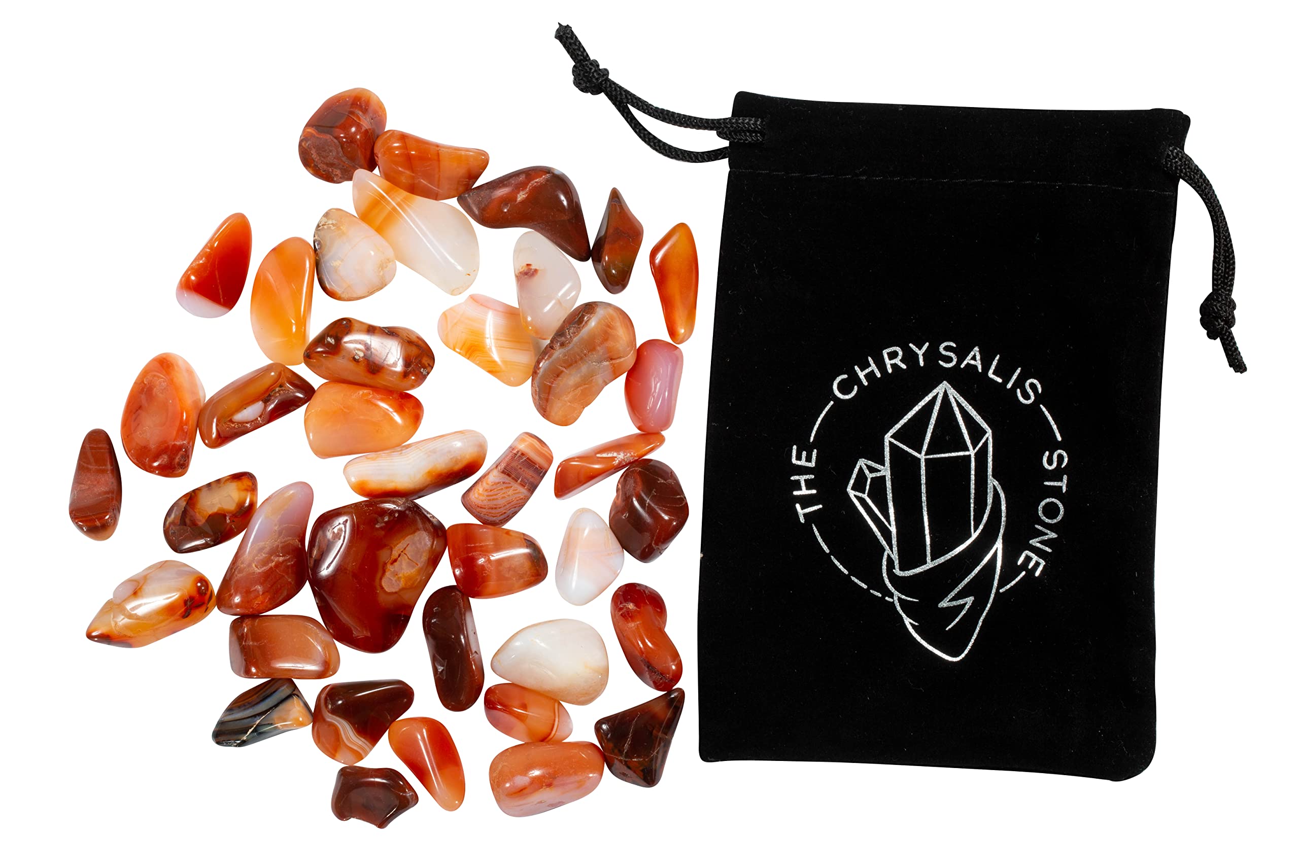 ベンガラ石 Tumbled Carnelian Chrysalis Stone ベンガラ石 Tumbled Carnelian Chrysalis Stone