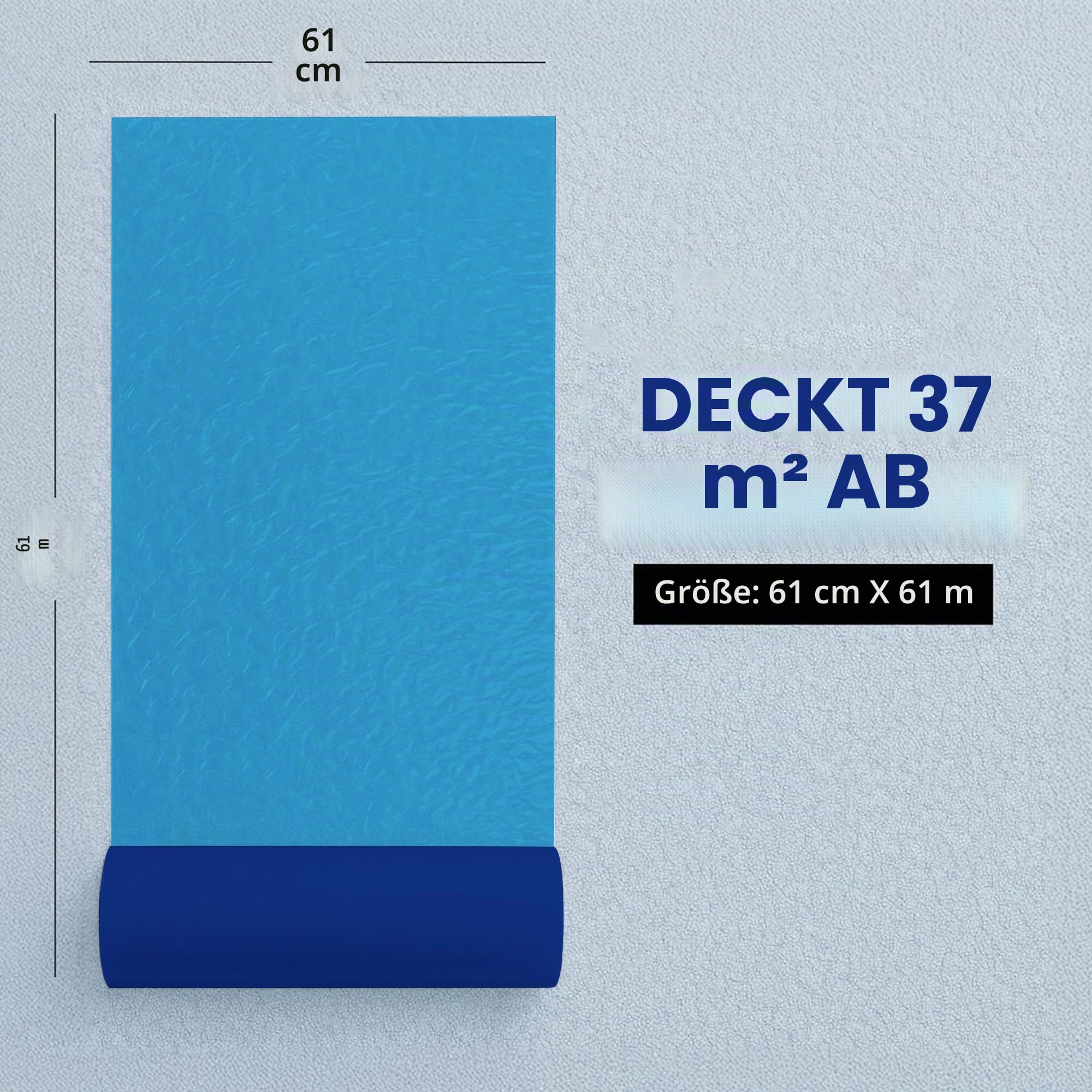 TAPEBARE Boden-Schutzfolie, 60cm x 60m (37㎡): Robuste, selbsthaftende Folie zum Schutz von Bodenbelägen bei Renovierung, Malern, Bauarbeiten & Umzug. Einfach und sauber abziehbar