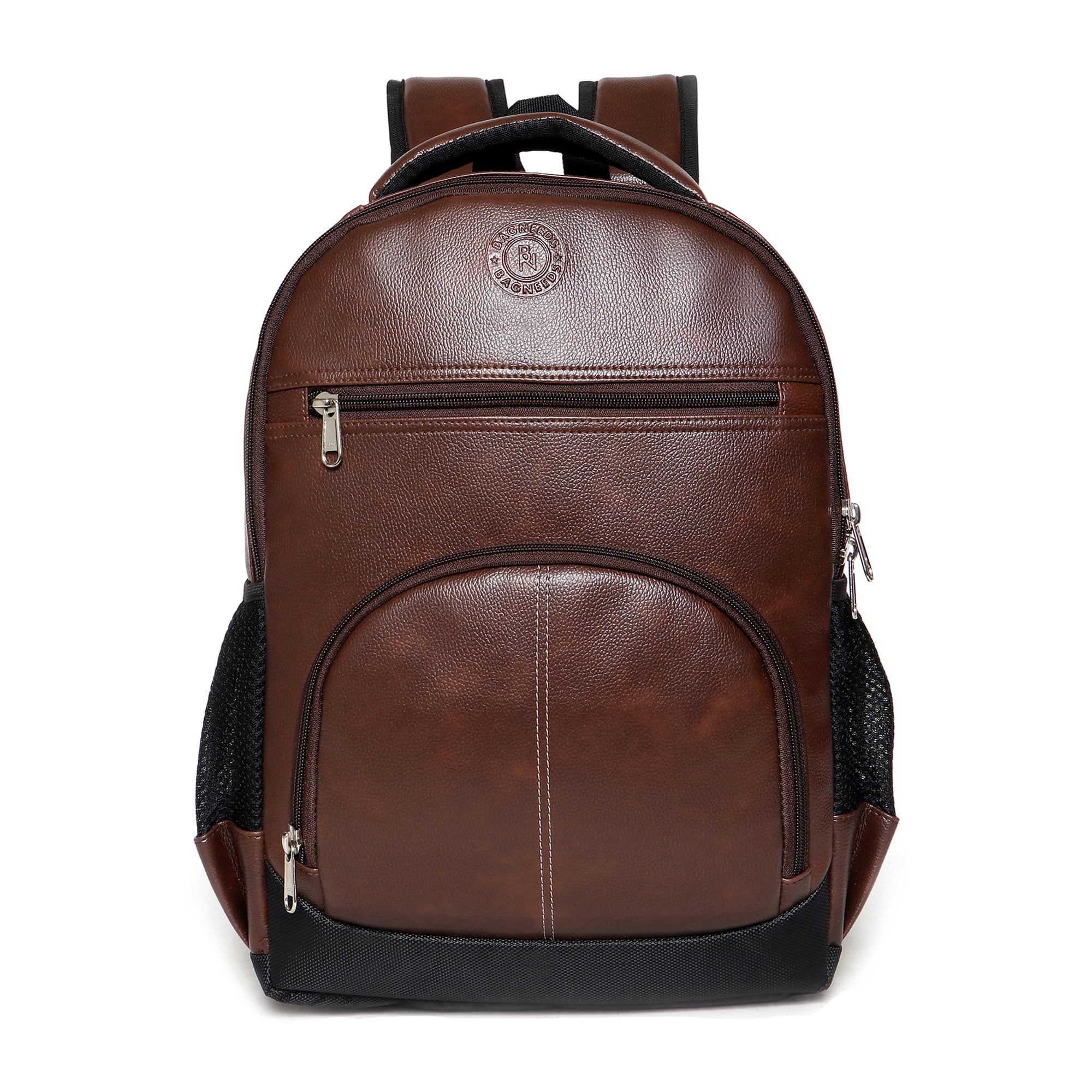 bagneeds Pu Leather School/College & Travel Laptop Backpack For Unisex (Brown), 20 Liter-picture-22