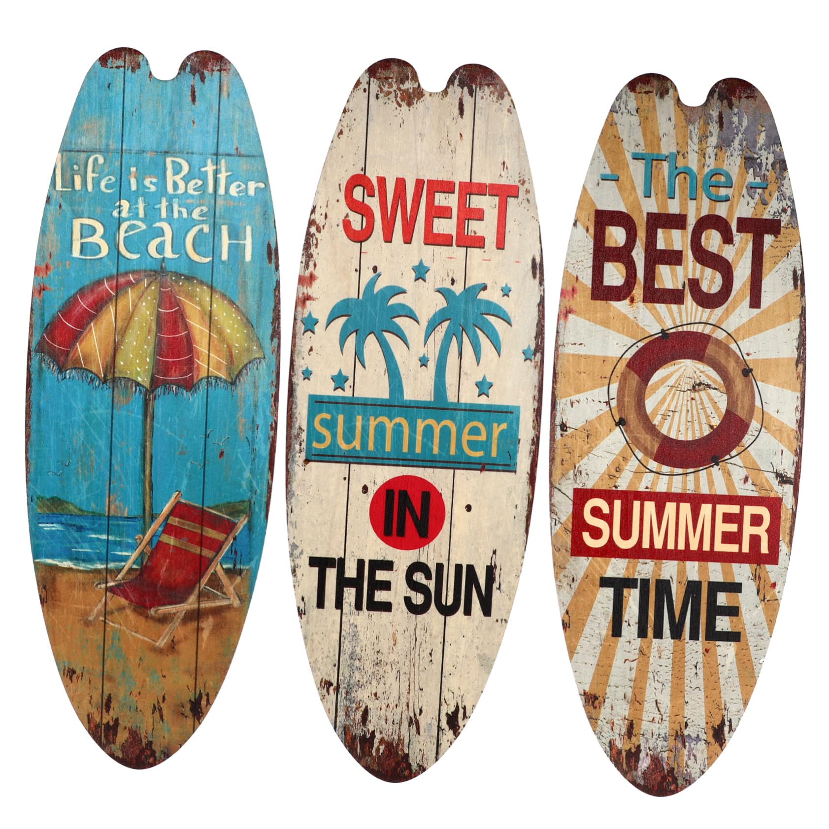 Panneau de surf en bois décoratif pour entrée et maison