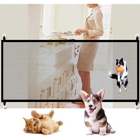 Amazon Co Jp ペットフェンス 犬 猫用ペットフェンス ベビーゲート犬 猫 侵入防止 隔離ネット 多用途 屋内安全ゲート 安全ガード 間仕切り 家具保護 簡単組立 折りたたみ 収納便利 室内設置 ペット用品 180 72cm ベビー マタニティ