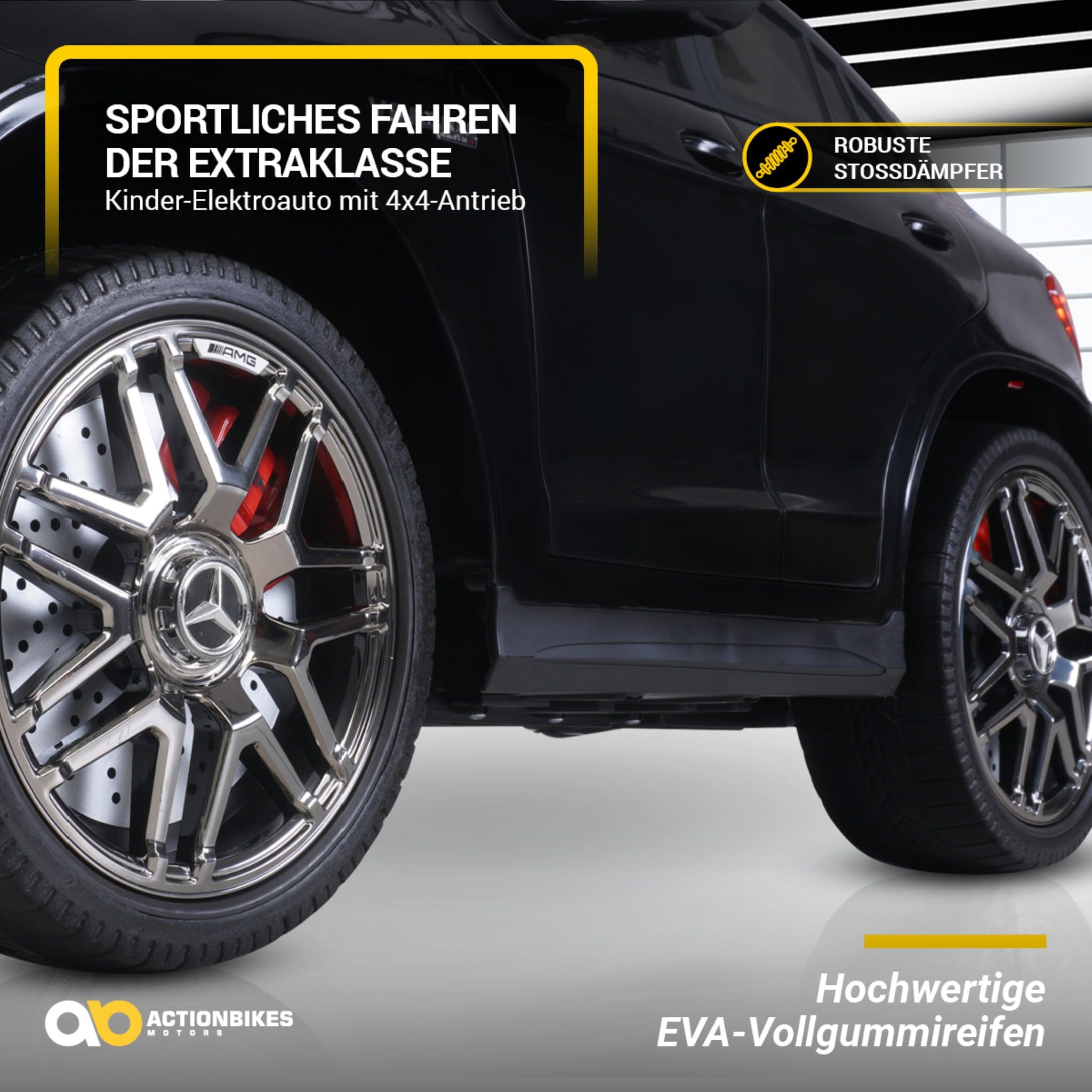Actionbikes Motors Kinder Elektroauto Mercedes Benz AMG GLC 63S Coupé | Fernbedienung mit First Funktion - Lizenziert - Kinderauto elektrisch - Elektrofahrzeuge - Auto für Kinder ab 3 Jahre (Weiß)