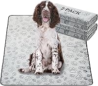 Vista 21 de Qeils Almohadillas Reutilizables para Cachorros, Paquete de 2 Almohadillas Lavables para Orina de Perros, Almohadilla Antideslizante Impermeable