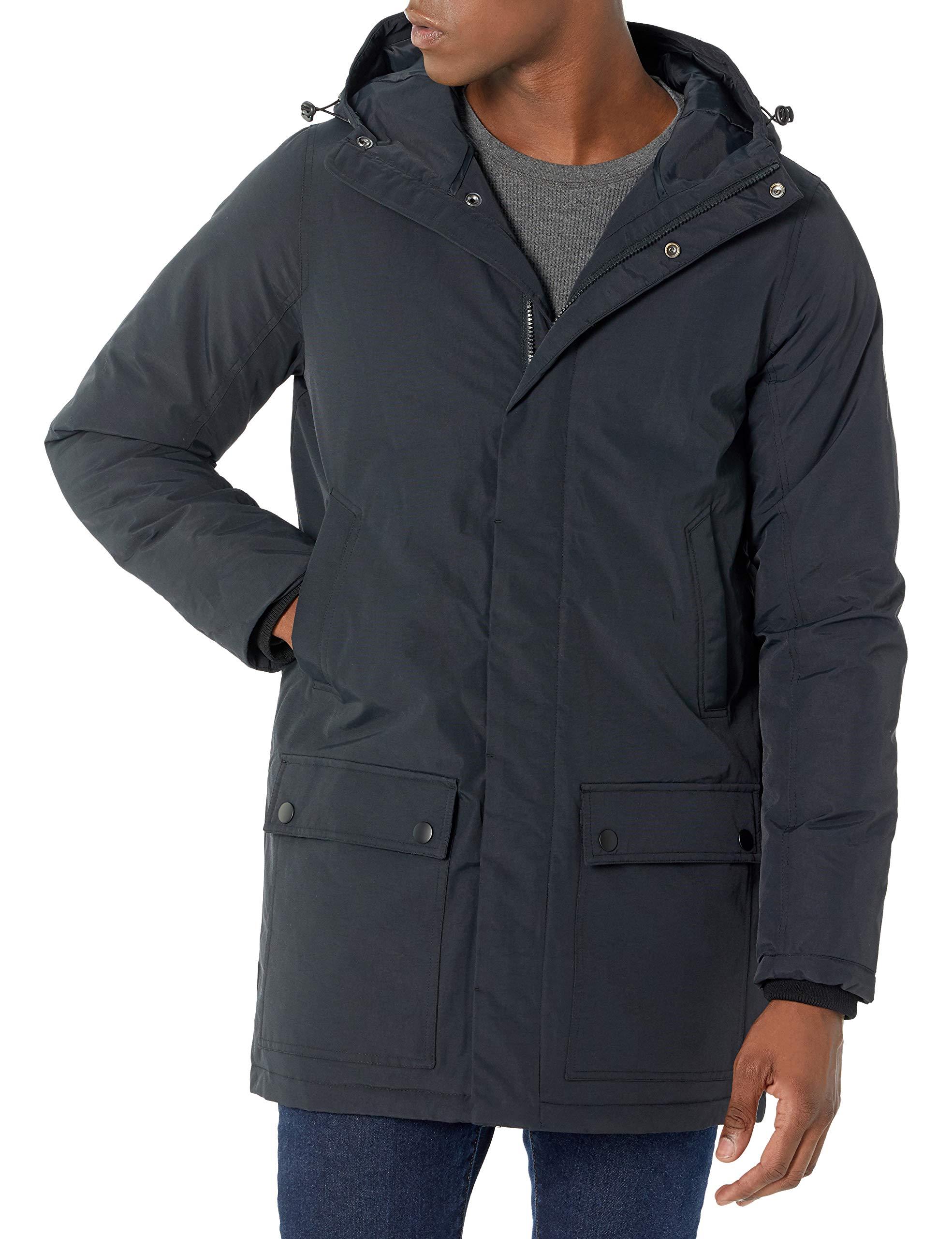 Men's Long-Sleeve Water-Resistant Hooded Insulated Coat