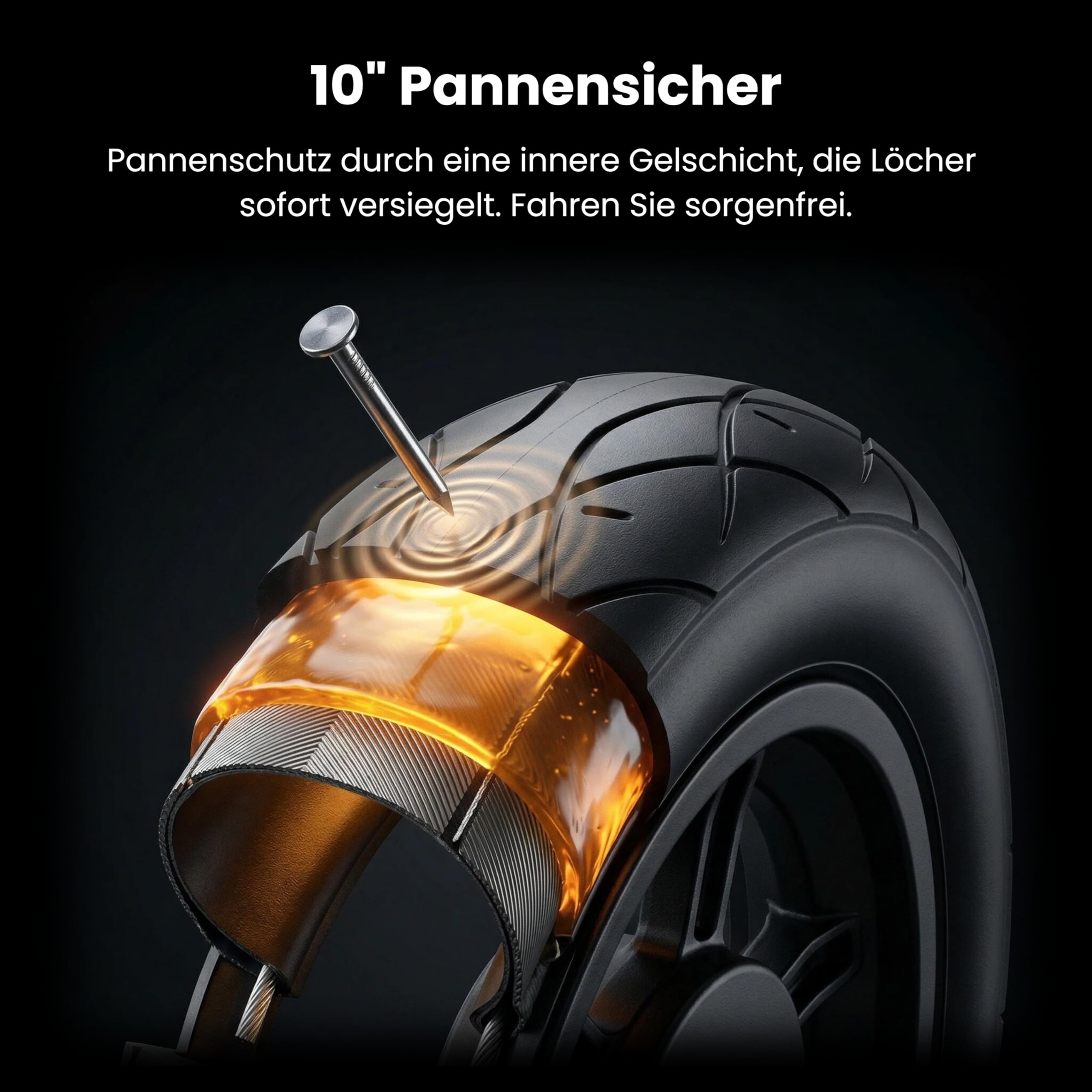 LAELIN E Scooter mit Straßenzulassung ABE, Elektroroller 500W Motor, 10 Zoll Gel Reifen, 35-45 km Reichweite, Vorderradfederung, Doppelbremse & TCS, IPX4