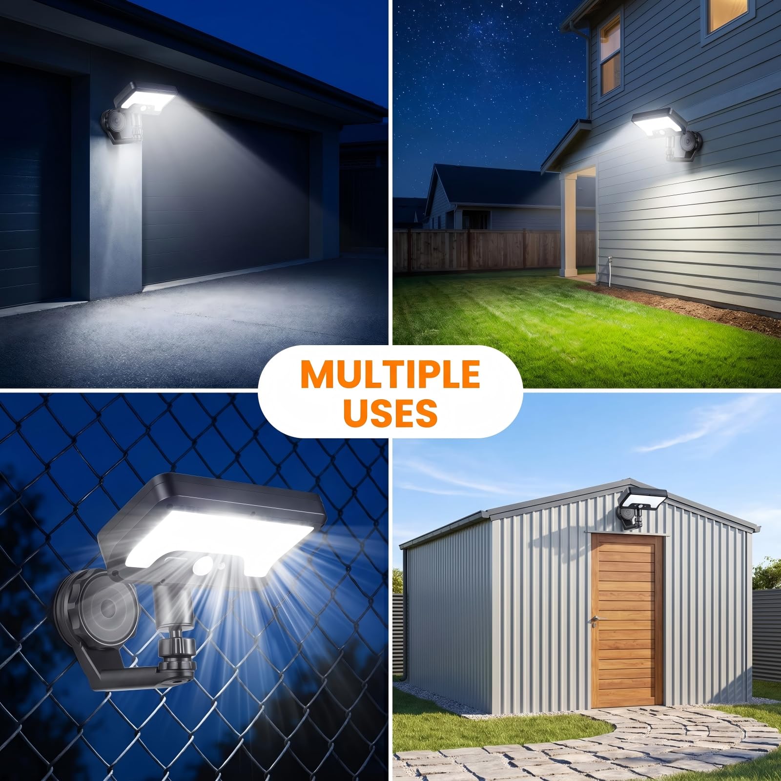 Set 2 Luci Solari Esterne Magnetiche, 3 Temperature Colore 92 LED con Telecomando, Illuminazione 80m² Sensore Movimento, IP65 Impermeabile per Terrazza Giardino Muro Ingresso