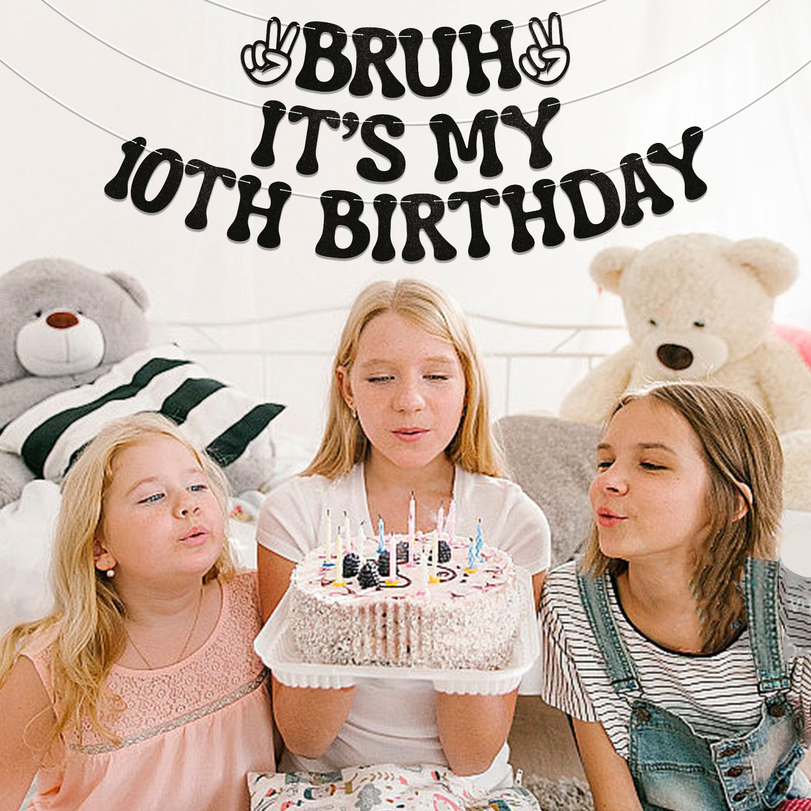 Set Decorazioni Compleanno 10 Anni 'Bruh Its My Birthday' – Palloncini Con Scritte E Numero 10 Per Festa Ragazzo