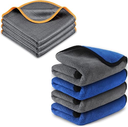 Airlab Paño de microfibra de carbono para pulir vidrio, sin rayas, paquete de 3 y toallas de microfibra para autos, secado automático, paño de