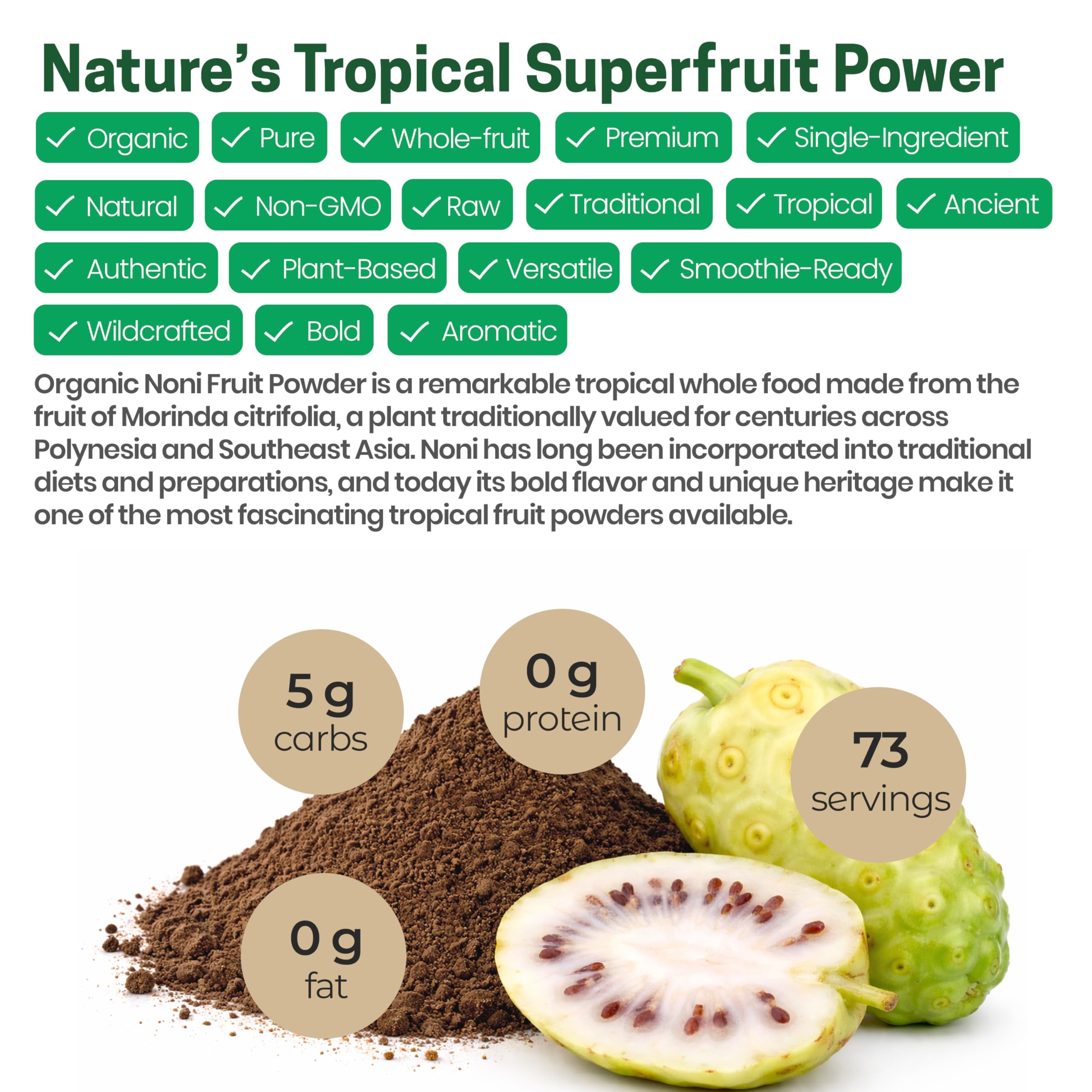 Amazon.com : Z Natural Foods Noni Fruit Powder - Organic Raw Non