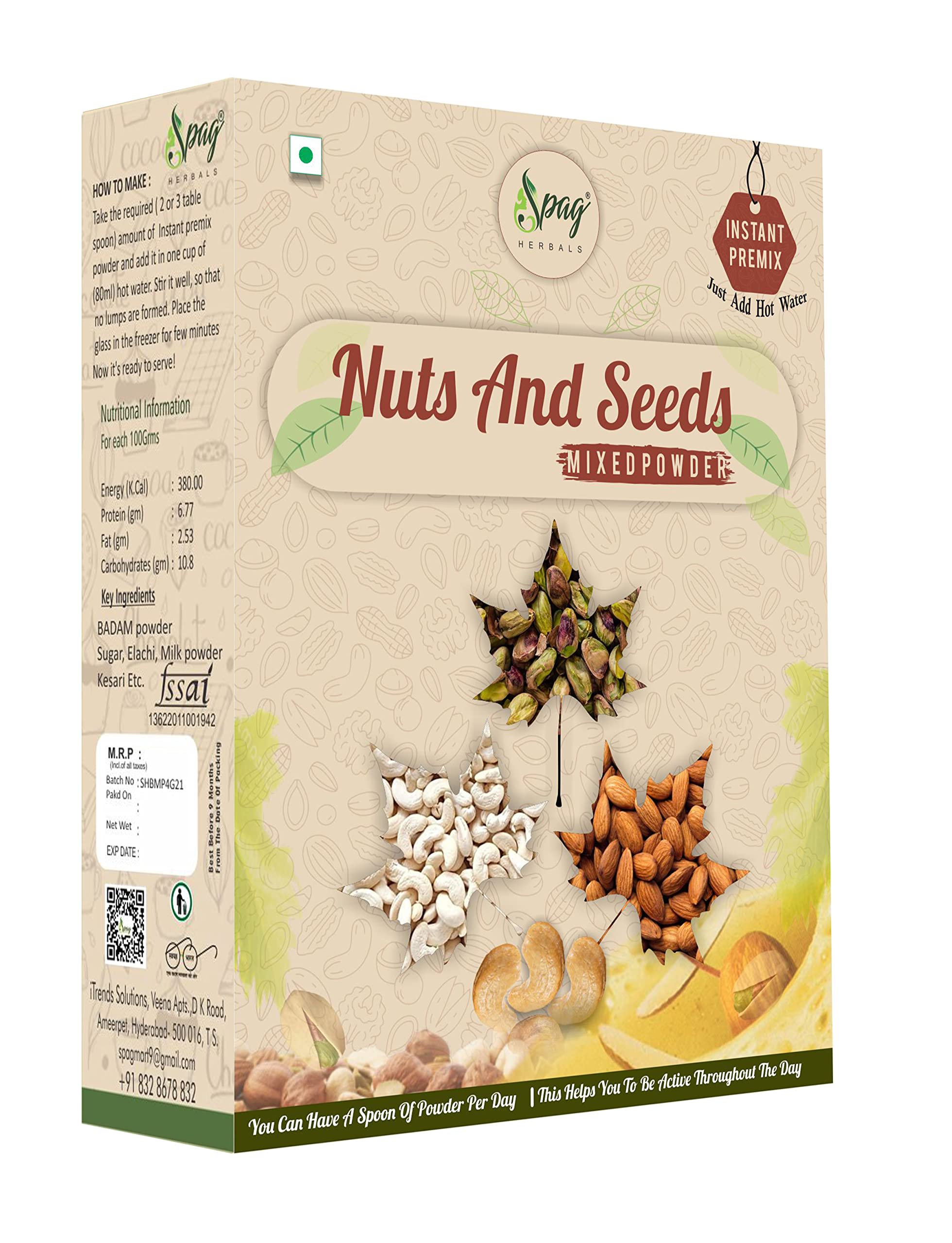 Spag Herbals Instant cold badam Kulfi mixed milk drink kashmiri kesar saffron mix with real bits almond nutritious healthy and kulfi ice-creams barfi refreshing powder 800G — Amazon image 9