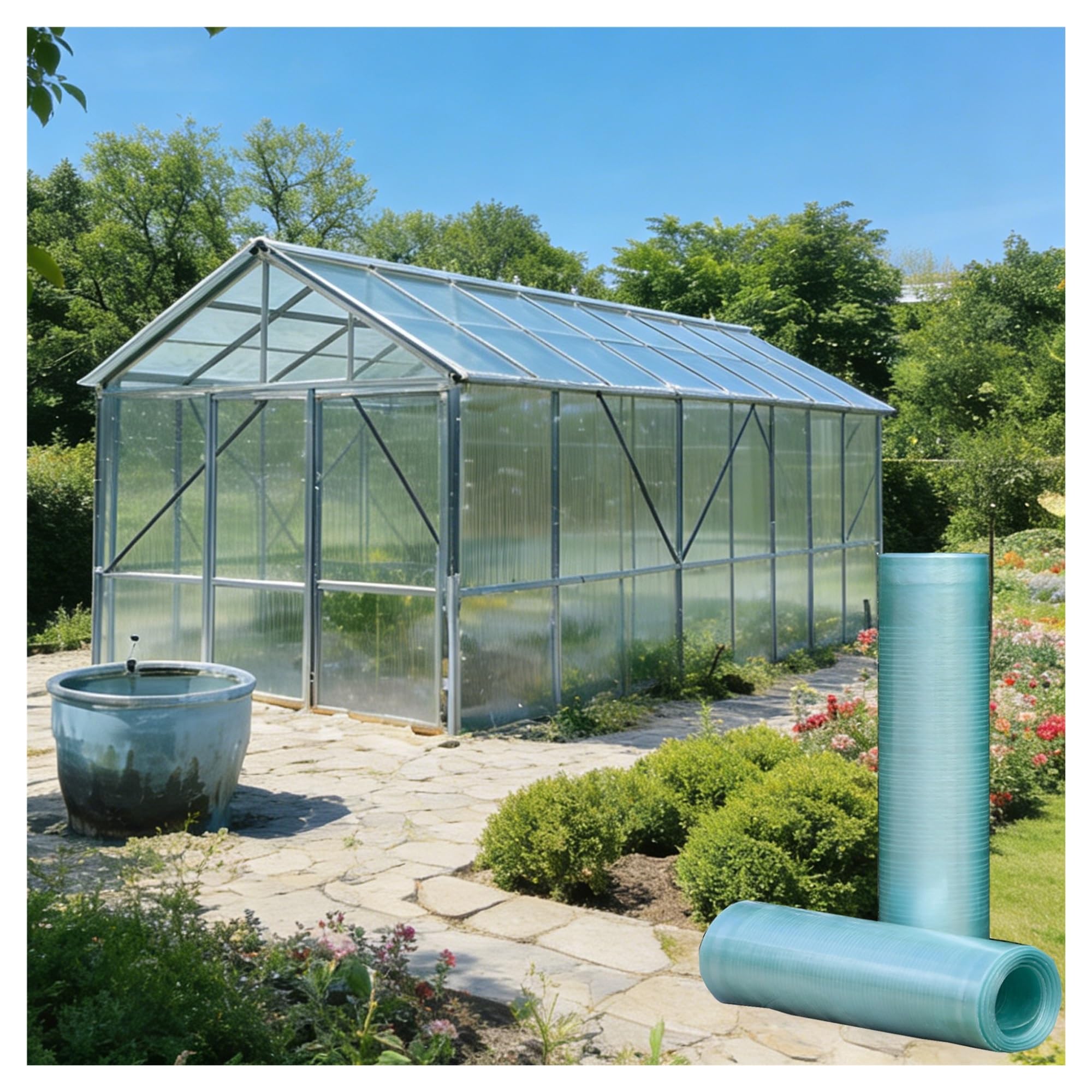 Feuilles de toiture en plastique isolant transparent 1 x 1 x 3 m