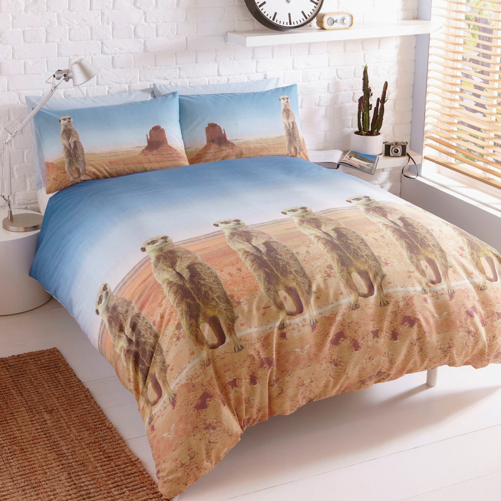#Bedding Collection Meerkats In The Desert (Single (Includes 1 Pillowcase))