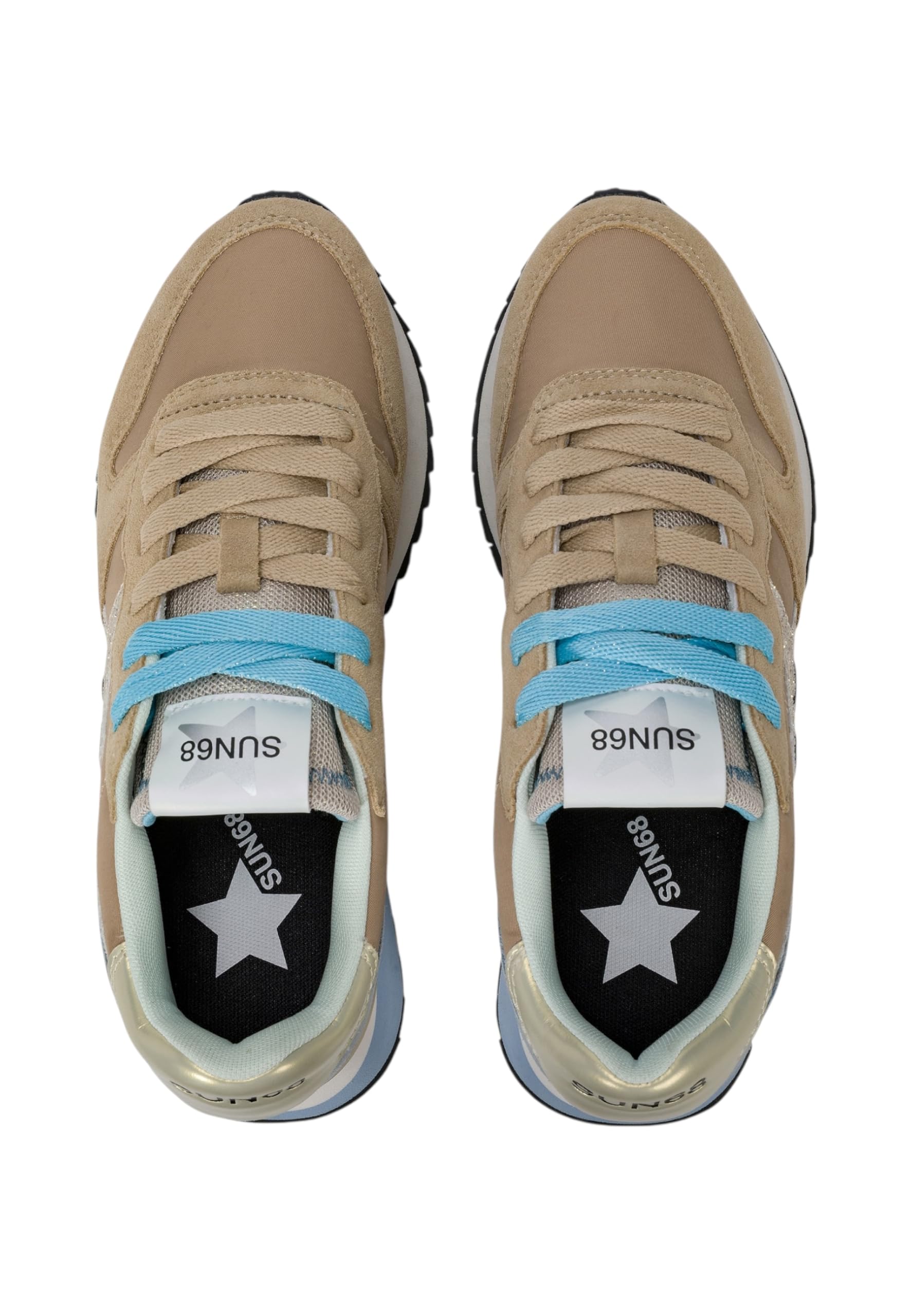 SUN68 Donna Sneakers Basse Z36214 Pelle Beige 41