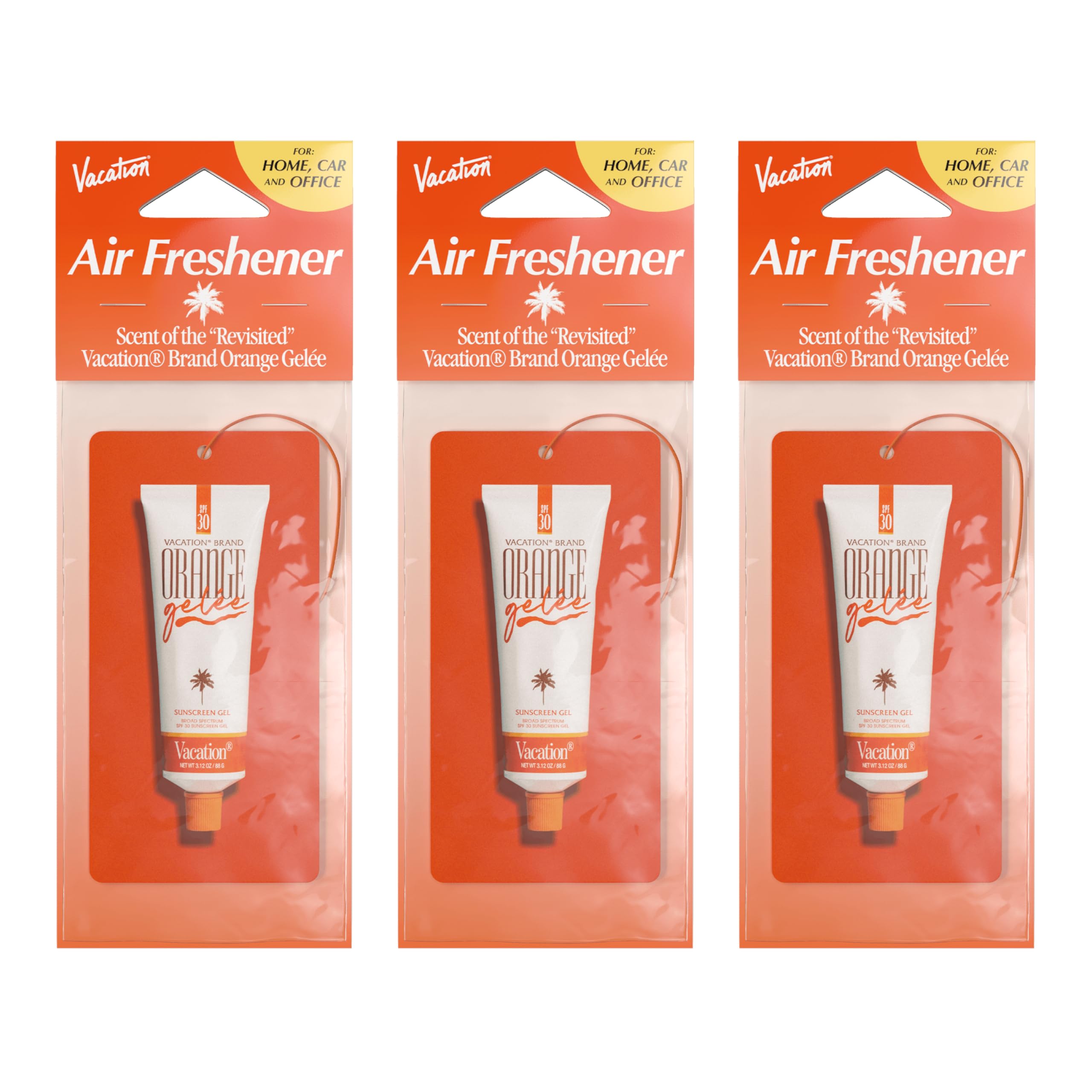 Vacation Orange Gelee Hanging Air Freshener