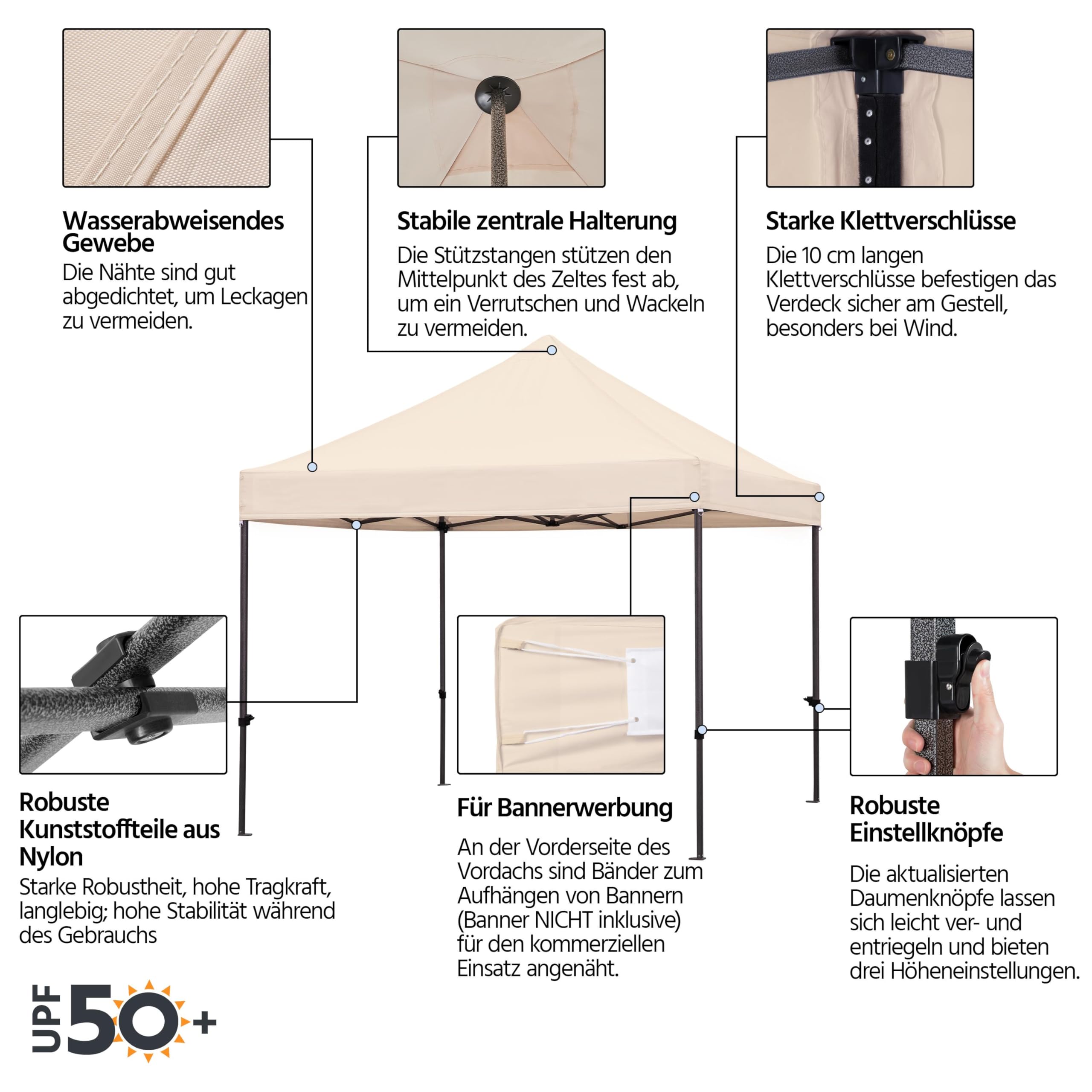 Yaheetech Pop-up Vouwpaviljoen 3x3m Yaheetech Pop-up Vouwpaviljoen 3x3m
