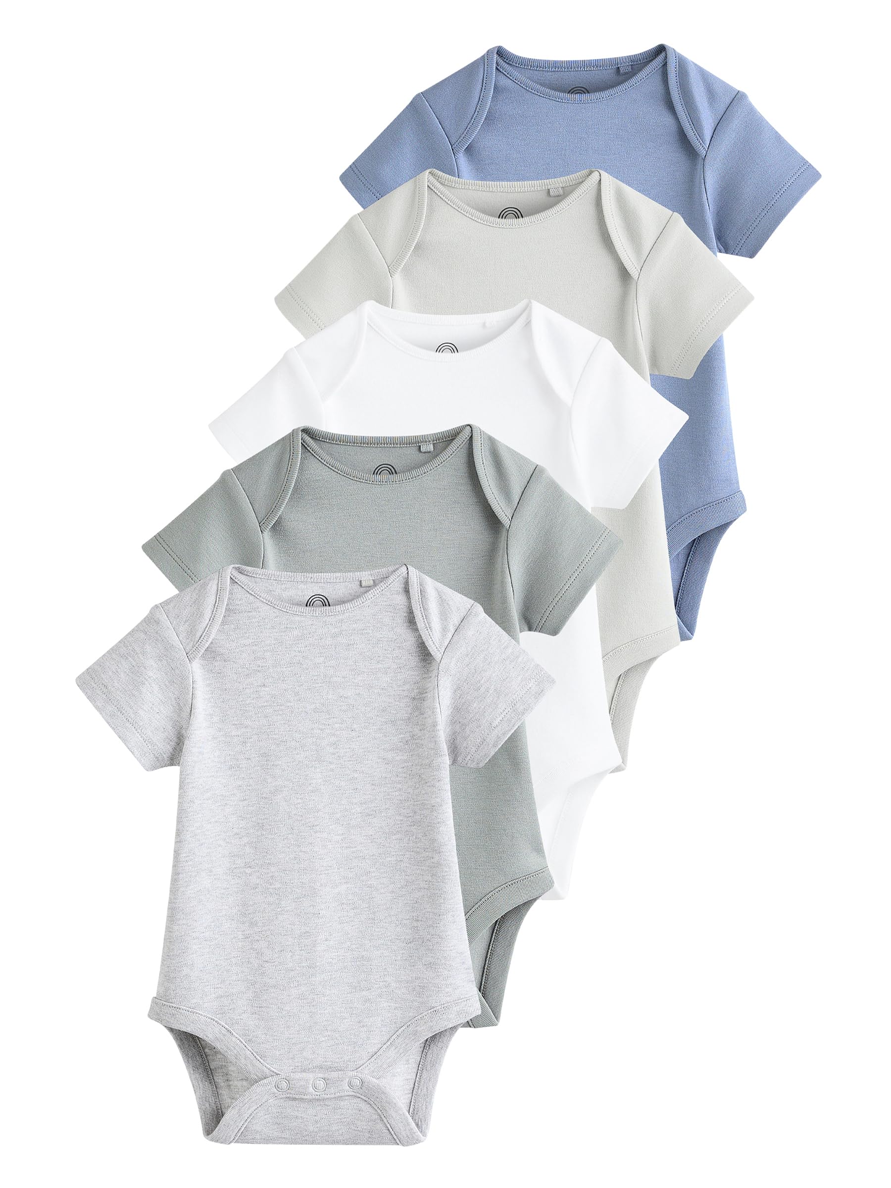 Setje met 3 rompertjes met overslagkraagje - GRIJS - Babyjongen - 9.00