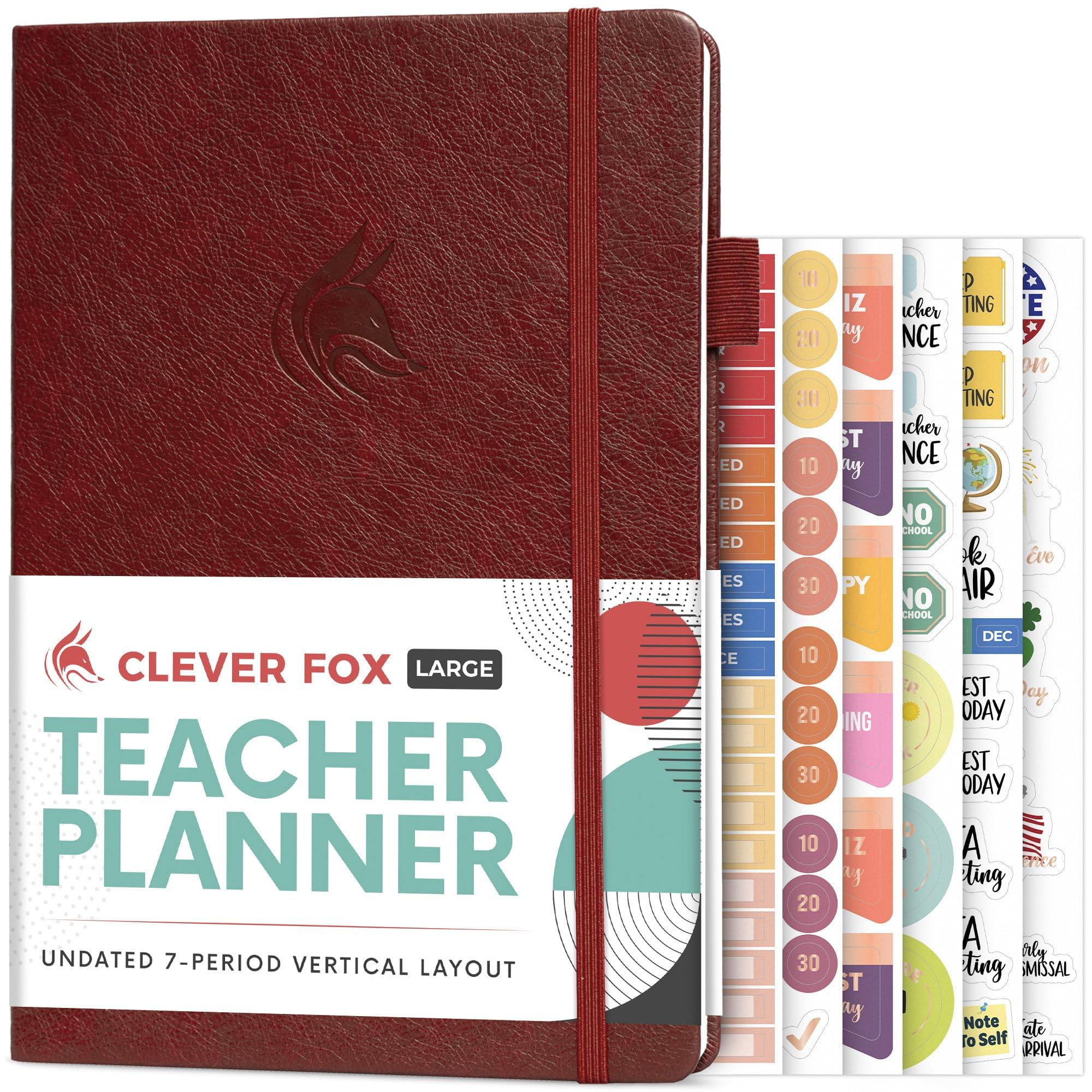 Clever Fox Teacher Planner – School Year Planner with Calendars & Lesson Plans – Teacher Plan Book for Classroom & Homeschool Organization - Undated,