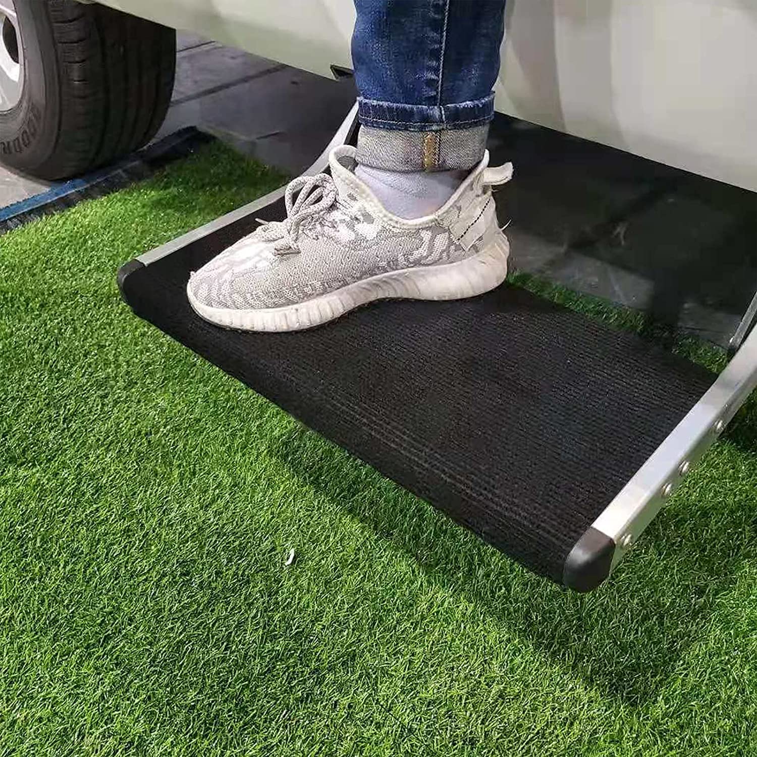 Buy NEWFOM RV Step Rug Wraparound Radius Camper Stair Cover Trailer