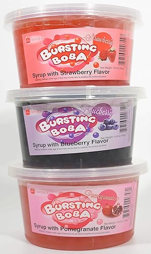 Paquete divertido de bayas Boba Bursting - Fresa arándano granada