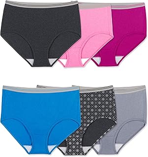 Fruit of the Loom Women's Tag Free Cotton Brief Panties (Regular & Plus Size)