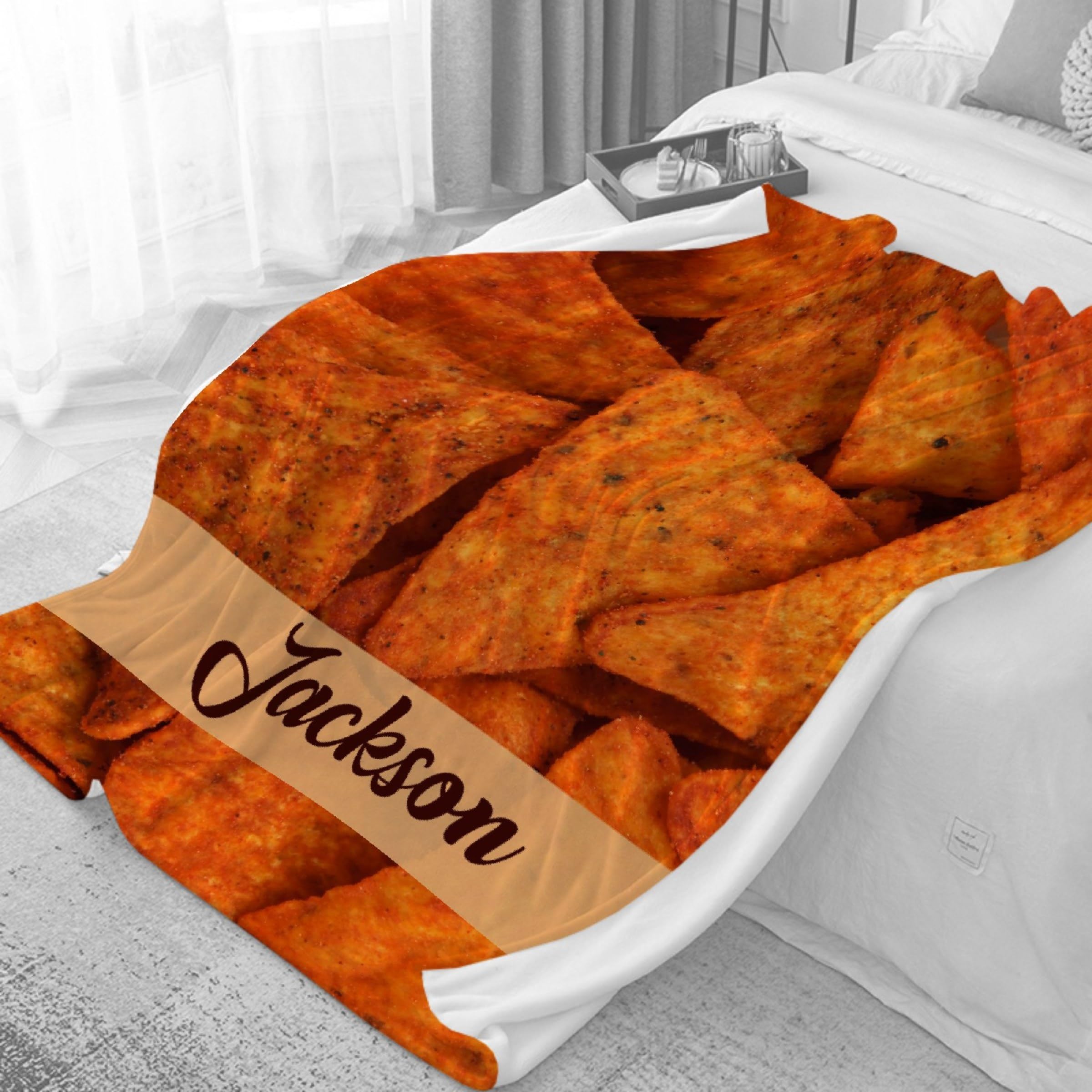 ARTBLANKET Manta de nachos personalizada para bebés, regalos para niños y niñas, súper suave, manta de nachos para niños pequeños, manta para recién nacidos, acogedora manta de recepción, decoración