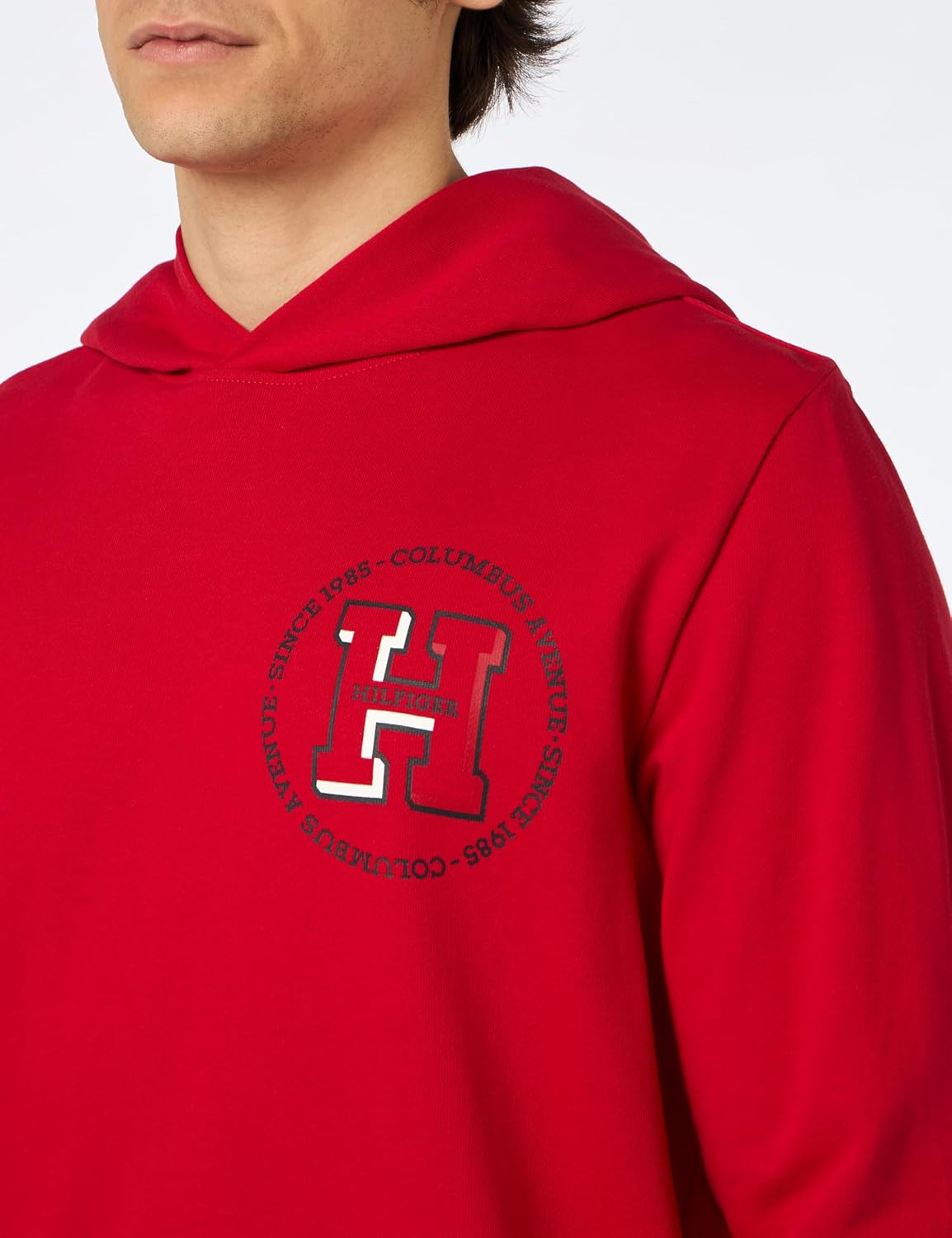 Tommy Hilfiger Felpa Uomo con Cappuccio XL Rosso (Primary Red) - Immagine 2