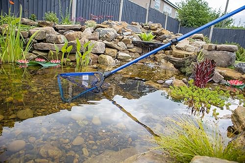 Miniatura 7 de Red de aterrizaje plegable para atrapar peces Koi para jardín, 16 pulgadas por 13 pulgadas de ancho (0.236 in), cabeza de red de malla de nailon