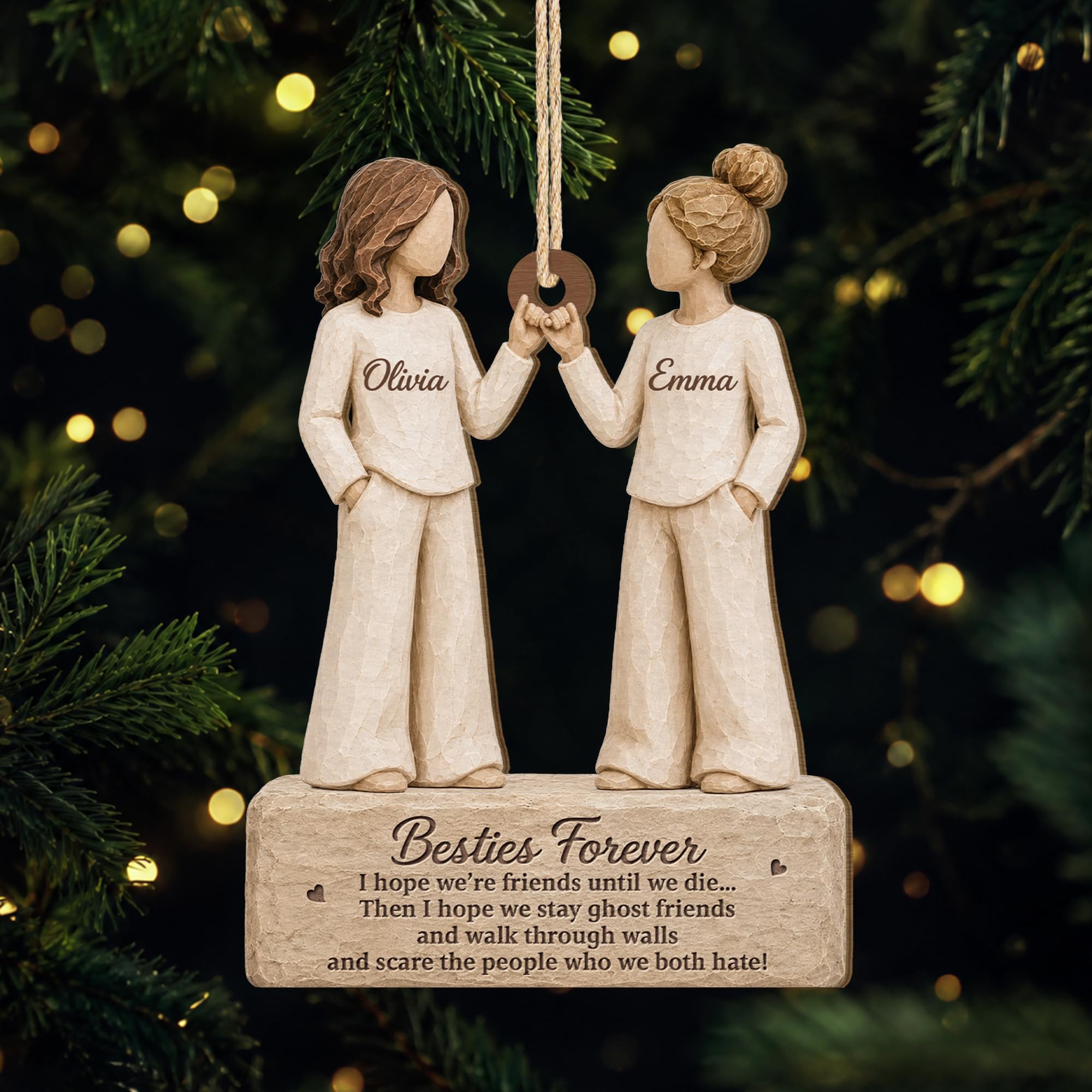 Personal Chic Personalised Ornament - Besties Forever (Model #1)