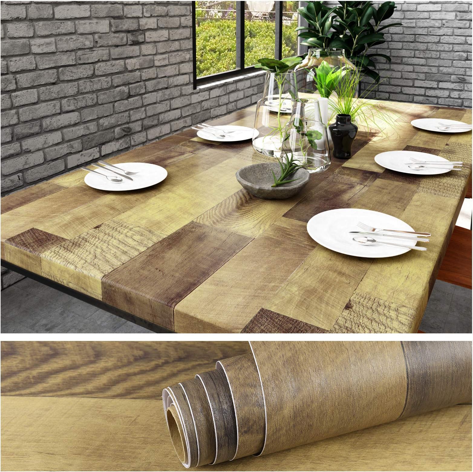 Livelynine 24X197 Natural Teak Wood Contact Paper For Countertops Waterproof Peel And Stick Countertop Wallpaper Self Adhesive Vinyl Wrap Solid Wood - View #9