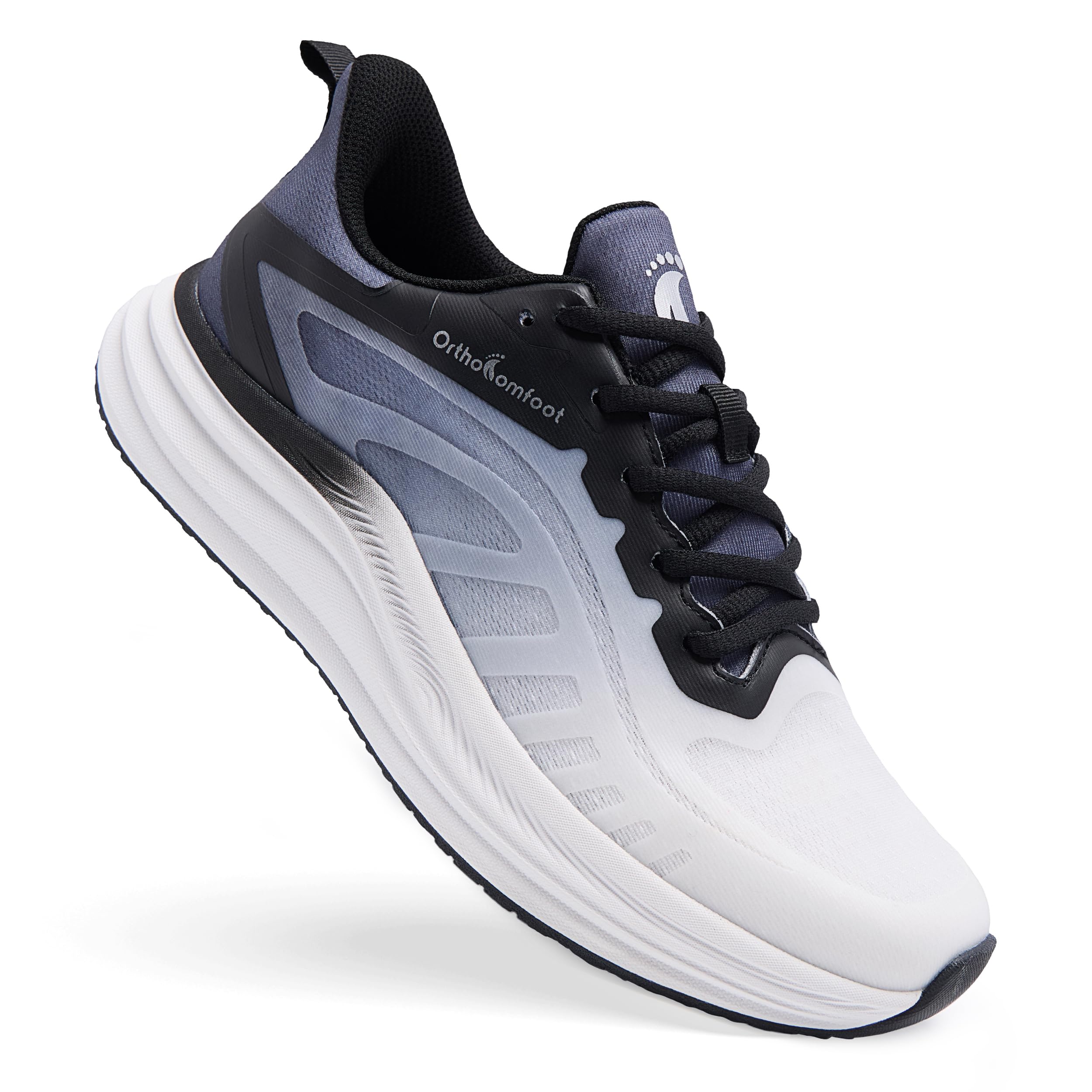 Men's Orthopedic Road Running Shoes: Comfortable Casual Arch Supports Plantar Fasciitis Orthotic Breathable Sneakers, Casual Flat Feet Athletic Sport Tennis Work Walking Shoes for Foot and Heel Pain