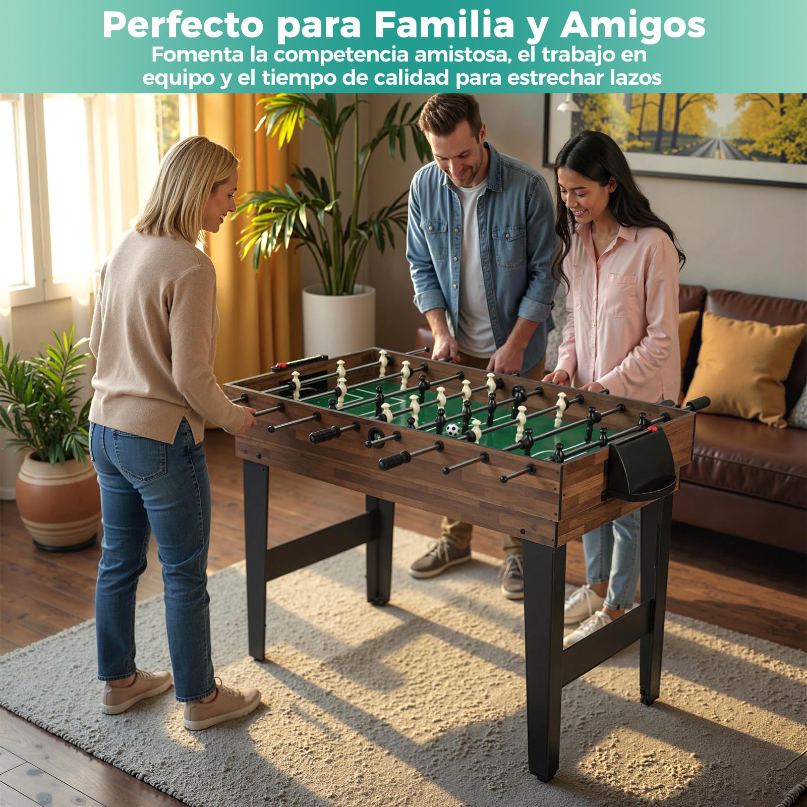 COSTWAY 10 en 1 Mesa de Multijuegos, Futbolín, Hockey de Aire, Billar, Ping Pong
