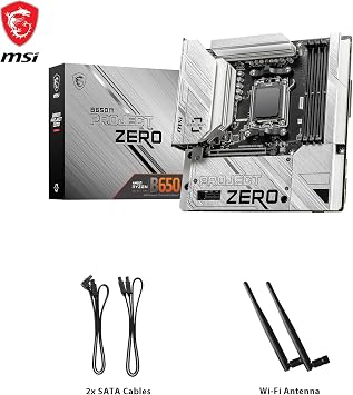 MSI B650M Project Zero AM5 Soket DDR5 7600(OC) MHz mATX Anakart