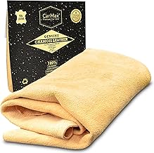 CarMax® Premium Professional Car Deer Leather – Professional Car Drying Cloth, Glass Cleaning, Natural Suede – Large
