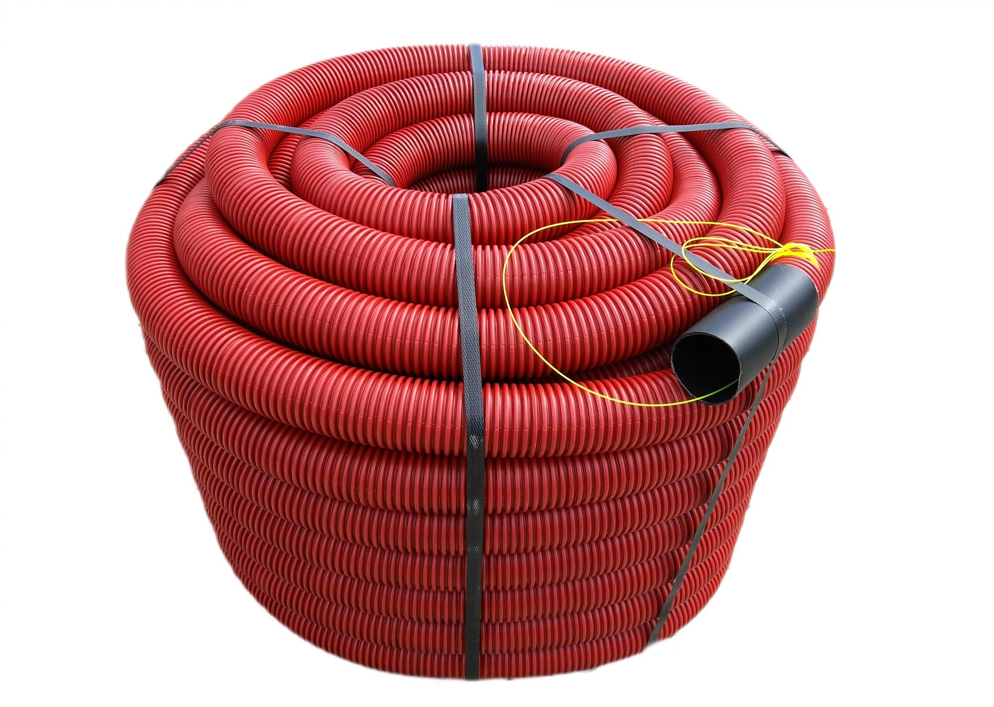 Unterirdisches Wellrohr Rot M50 mm Elektrorohr Einzugshilfe Erde 25M 50M Leerrohr (50mm 50m)