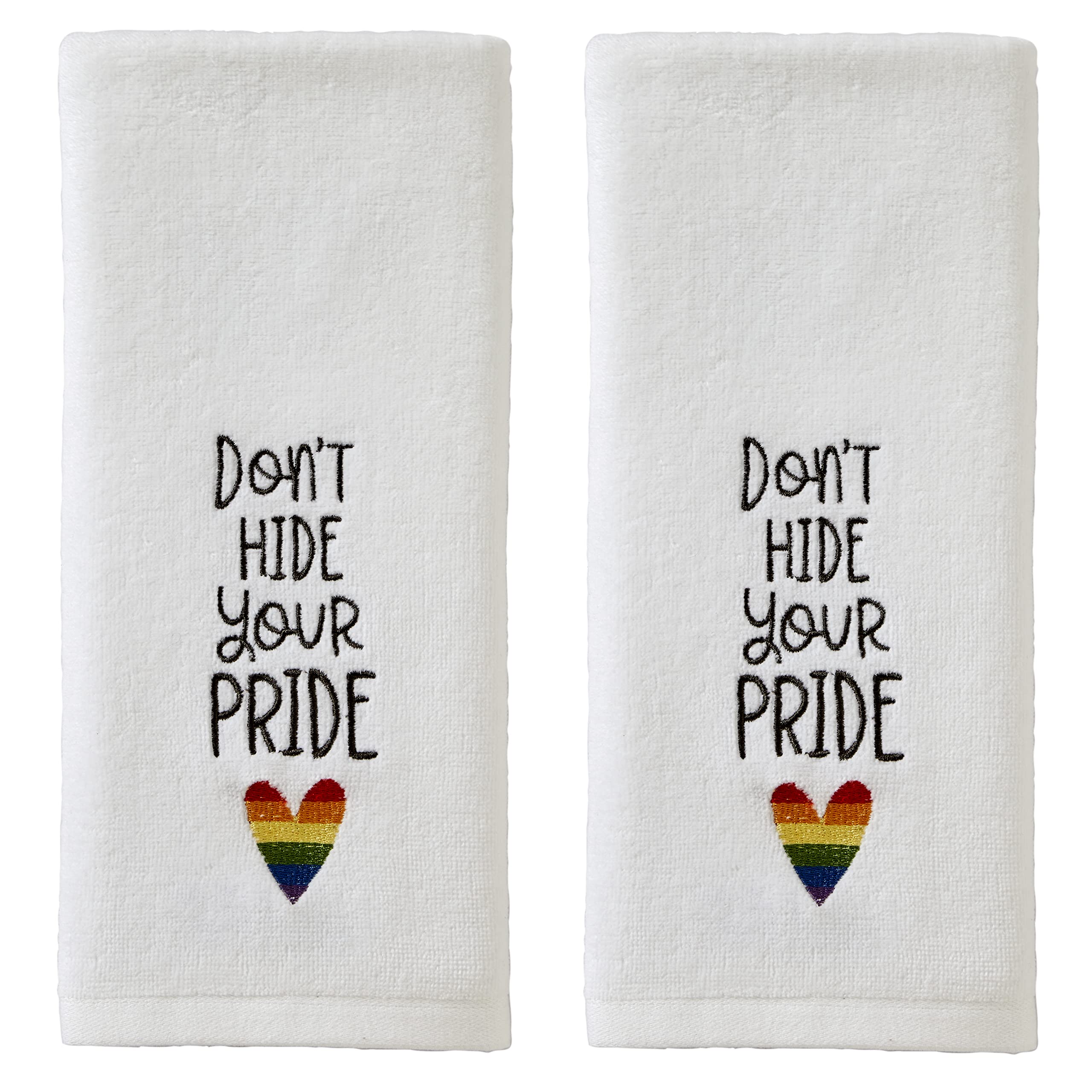 SKL Home Don’t Hide Your Pride Hand Towel Set, 25" x 16", 2 Count
