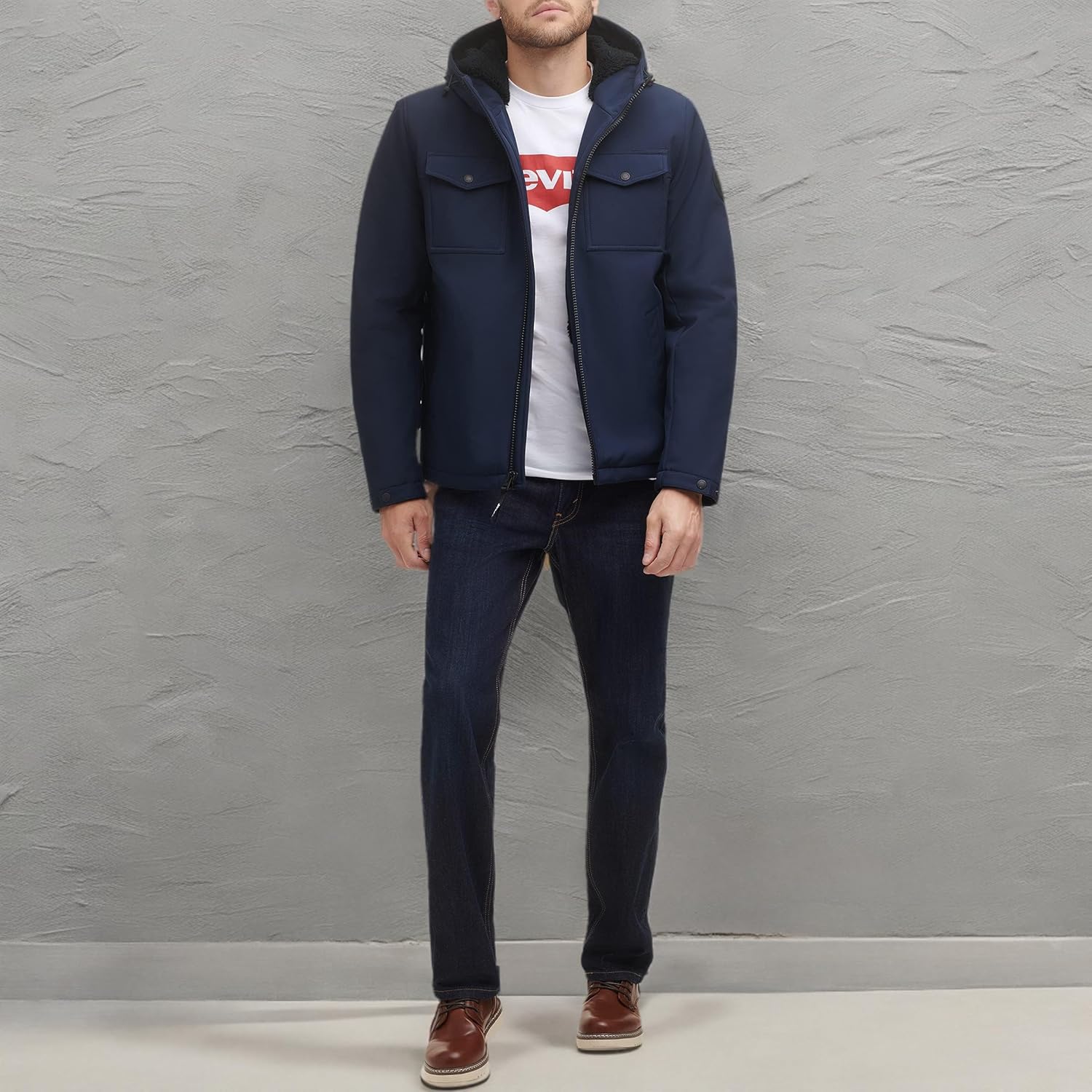 Levi's Men's Soft Shell Two Pocket Hooded Trucker Jacket - Image 6