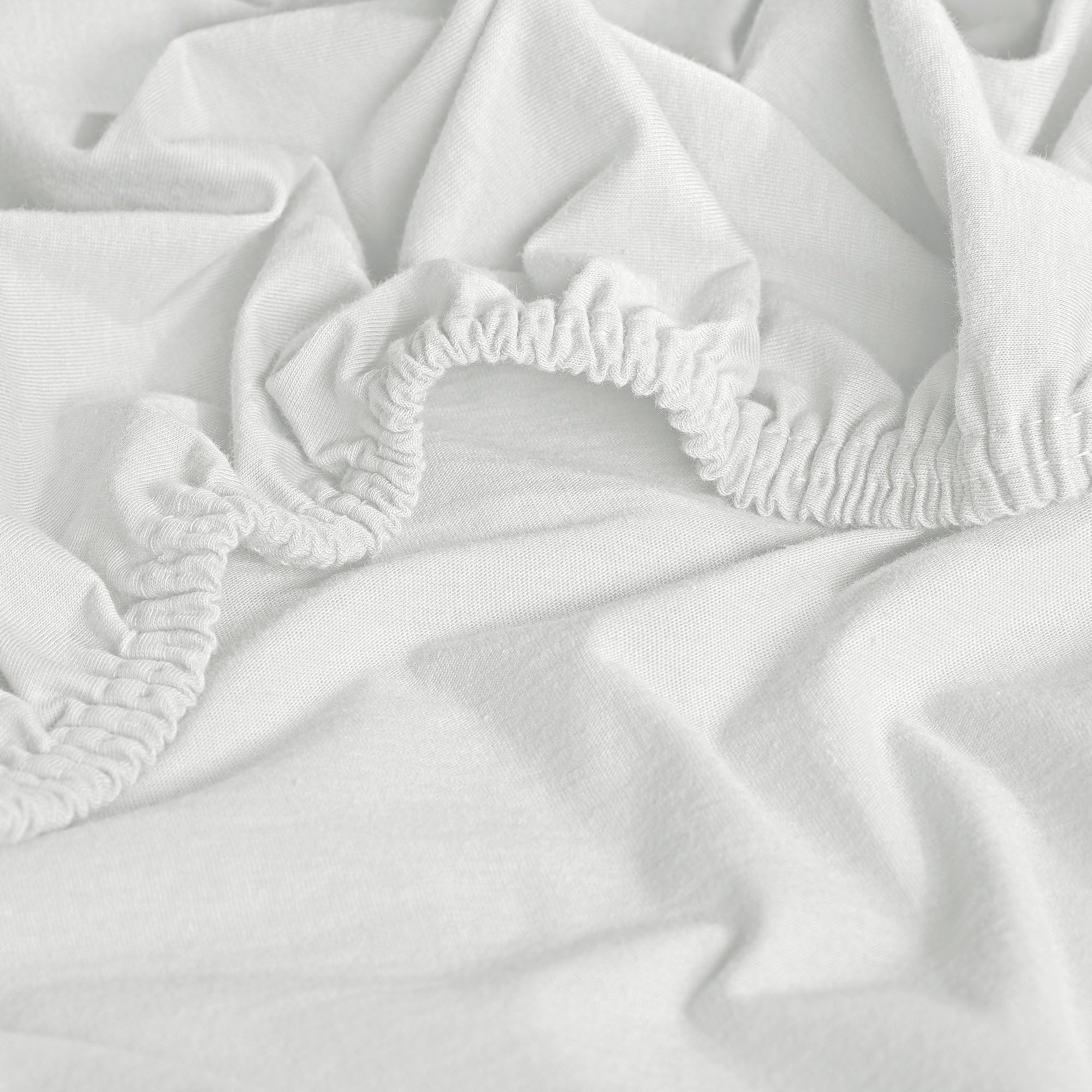 Erwin Müller Spannbettlaken Single-Jersey Multi-Stretch Regensburg Weiss Größe 90x190 cm - 100x220 cm - unglaublich weich, hohe Elastizität, langlebig, mit Rundumgummi