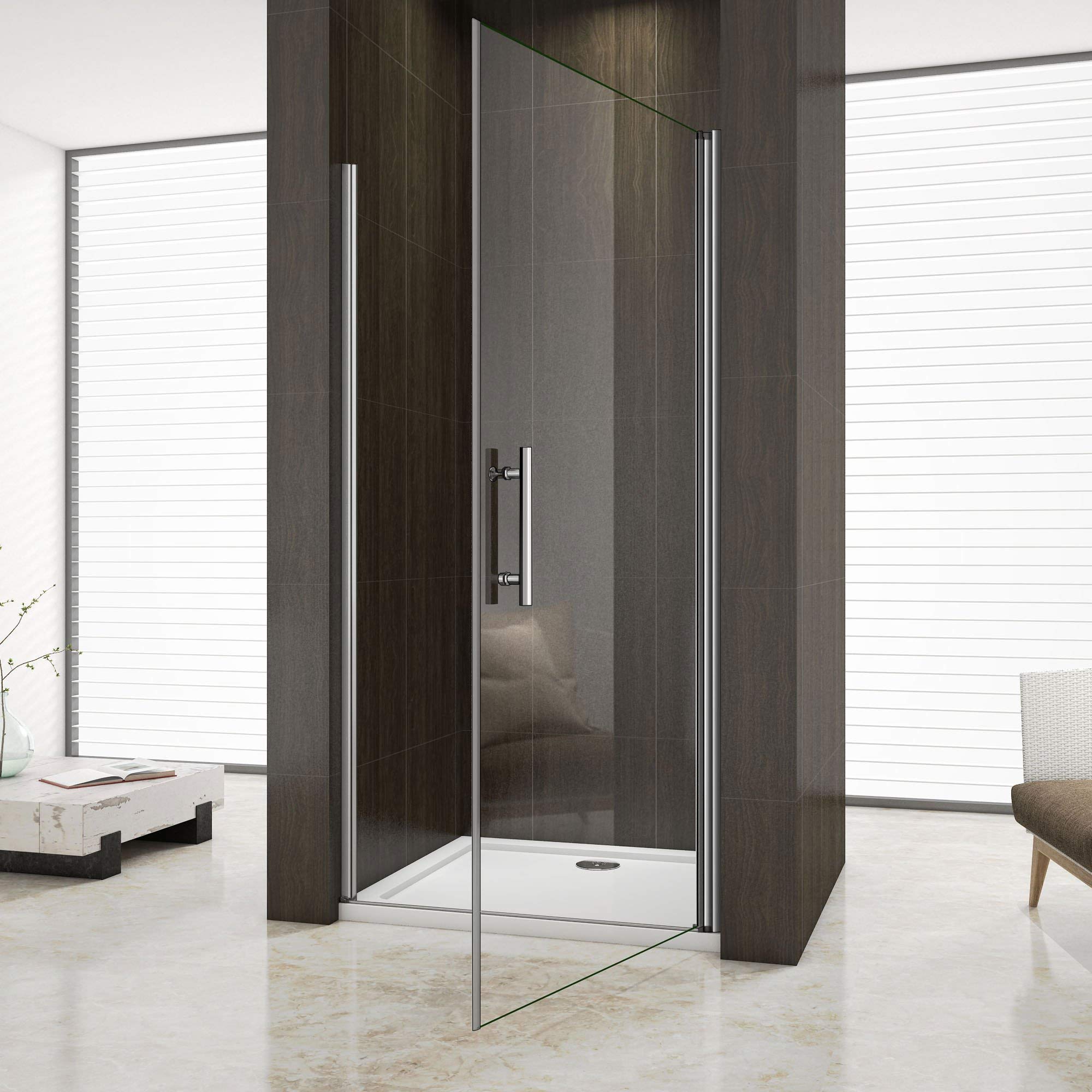 Aica 76x195cm box doccia nicchia cabina doccia apertura battente Vetro | temperato, Trasparente, Anticalcare