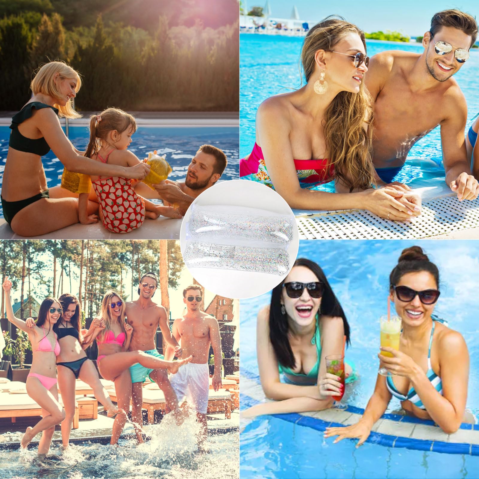 2 Pices Lit Flottant Gonflable Pliable, Hamac D'eau, Chaise Longue Piscine Salon Matelas Pneumatique Piscine Hamac Gonflable Piscine Hamac Gonflable P