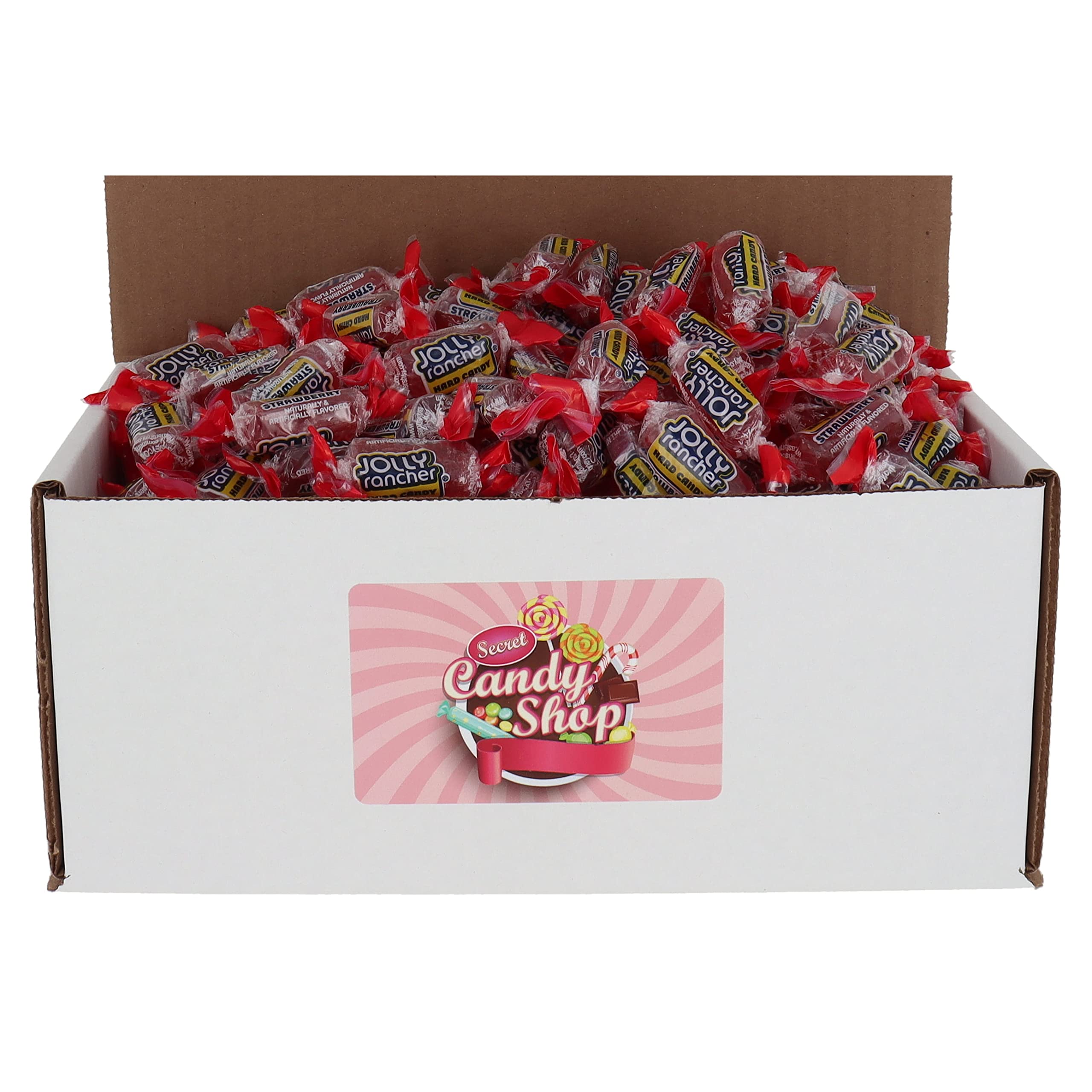 SECRET CANDY SHOPJollies Hard Candy in Box, 2lb (Individually Wrapped) (Strawberry)