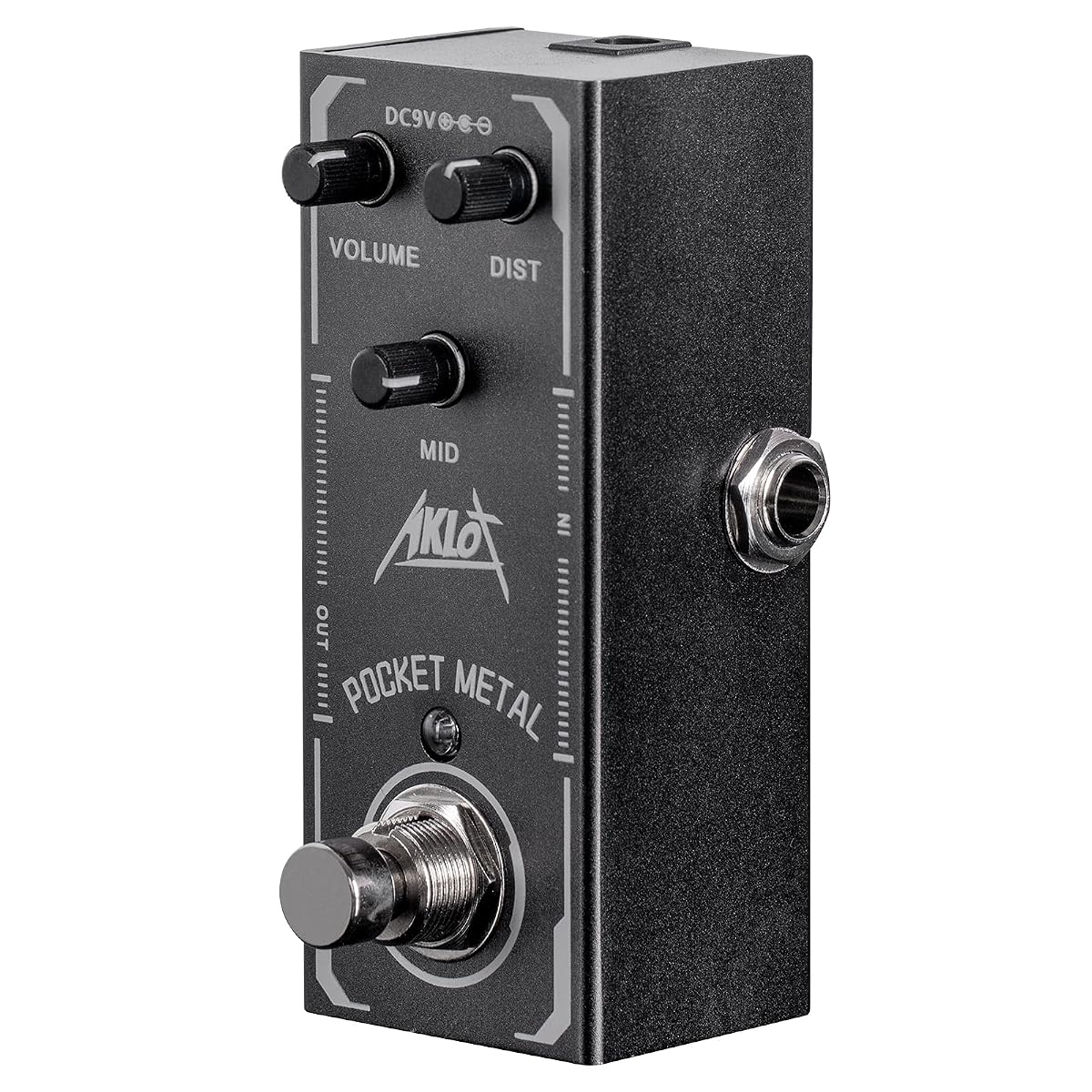 Pocket Metal Guitar Pedal, AKLOT Electric Effects Pedals Distortion Sounds Mini