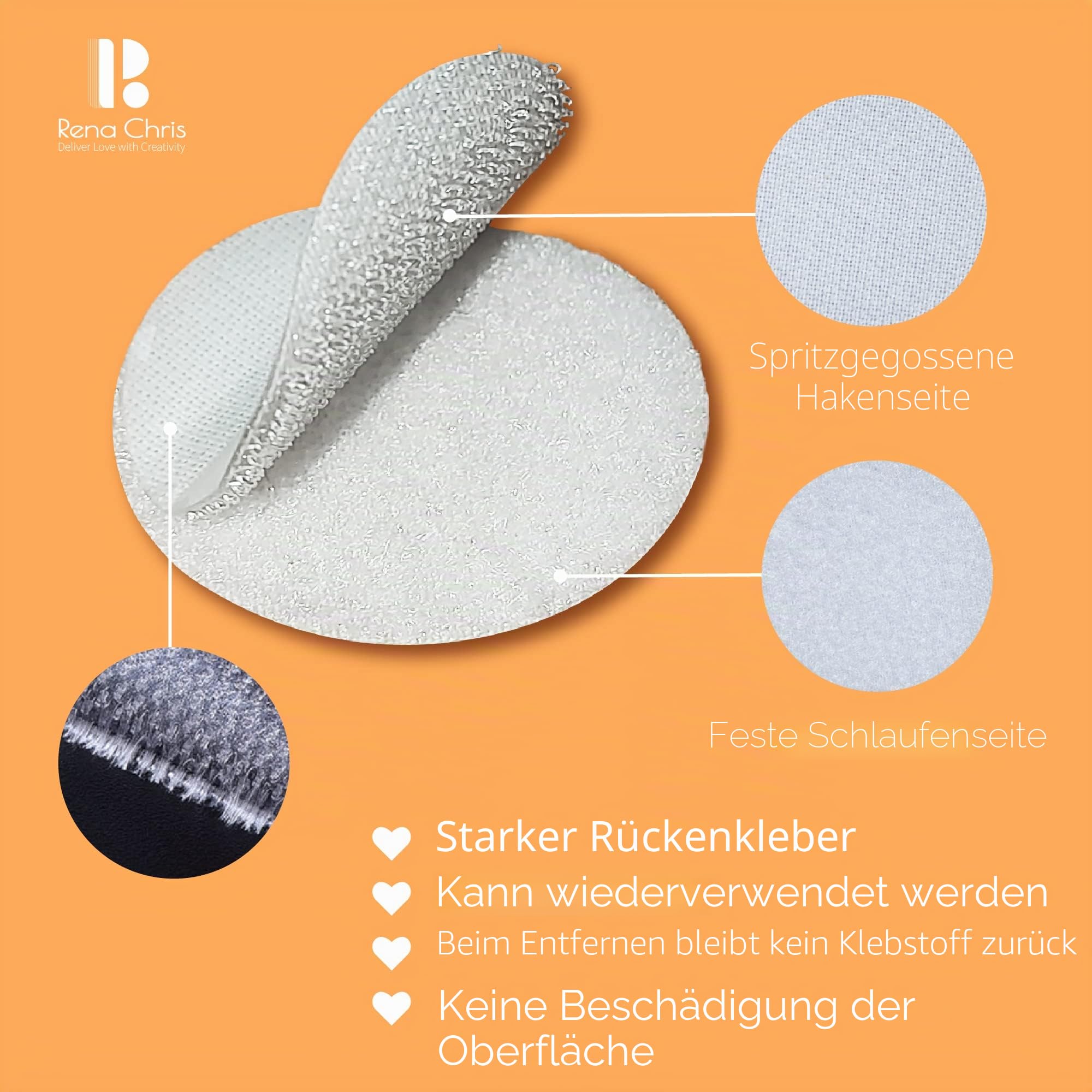 Selbstklebende Punkte, stark haftend, 1000 Stück (500 Paar), 1,5 cm Durchmesser, Münzen mit Kleberücken, Nylon-Münzen, Klettpunkte auf wasserfesten, haftenden Münzbändern, besonders geeignet für