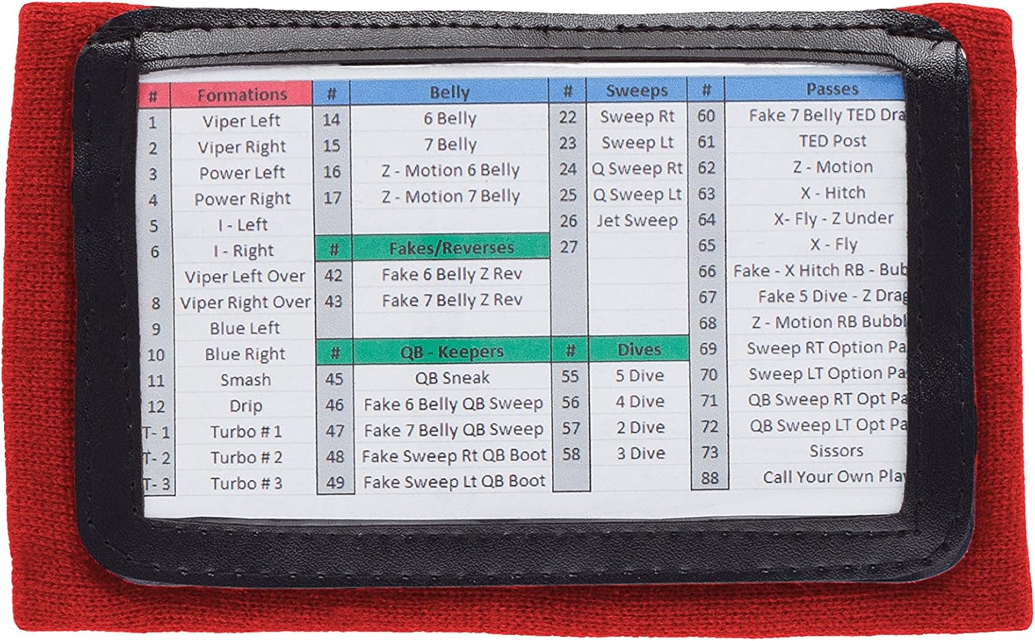 WristCoaches Football Play Wristbands - Youth Quarterback Gear - Wristband Playbook - Softball Wristbands for Signs