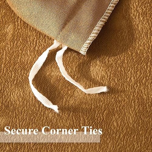 Miniatura 8 de Ivellow Juego de funda de edredón de terciopelo tamaño Queen, funda de edredón de terciopelo óxido, funda de edredón tamaño Queen, funda de edredón