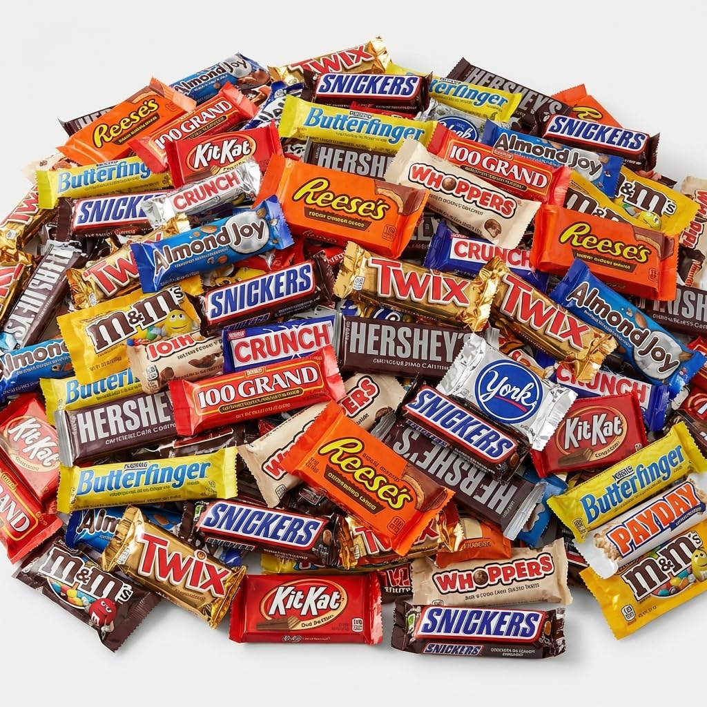 CANDYMAN 8 Pound Assorted Chocolate Candy Variety Pack, Individually Wrapped Bulk Chocolates, Holiday & Gift Candy, Mother's Day