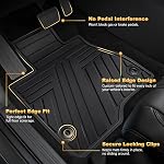 Floor Mats Fit for 2018-2024 Chevy Equinox (Not for EV), Custom Fit Waterproof Anti-Slip All Weather Protection 1st & 2nd Row Floor Liners for Chevrolet Equinox Accessories, Black