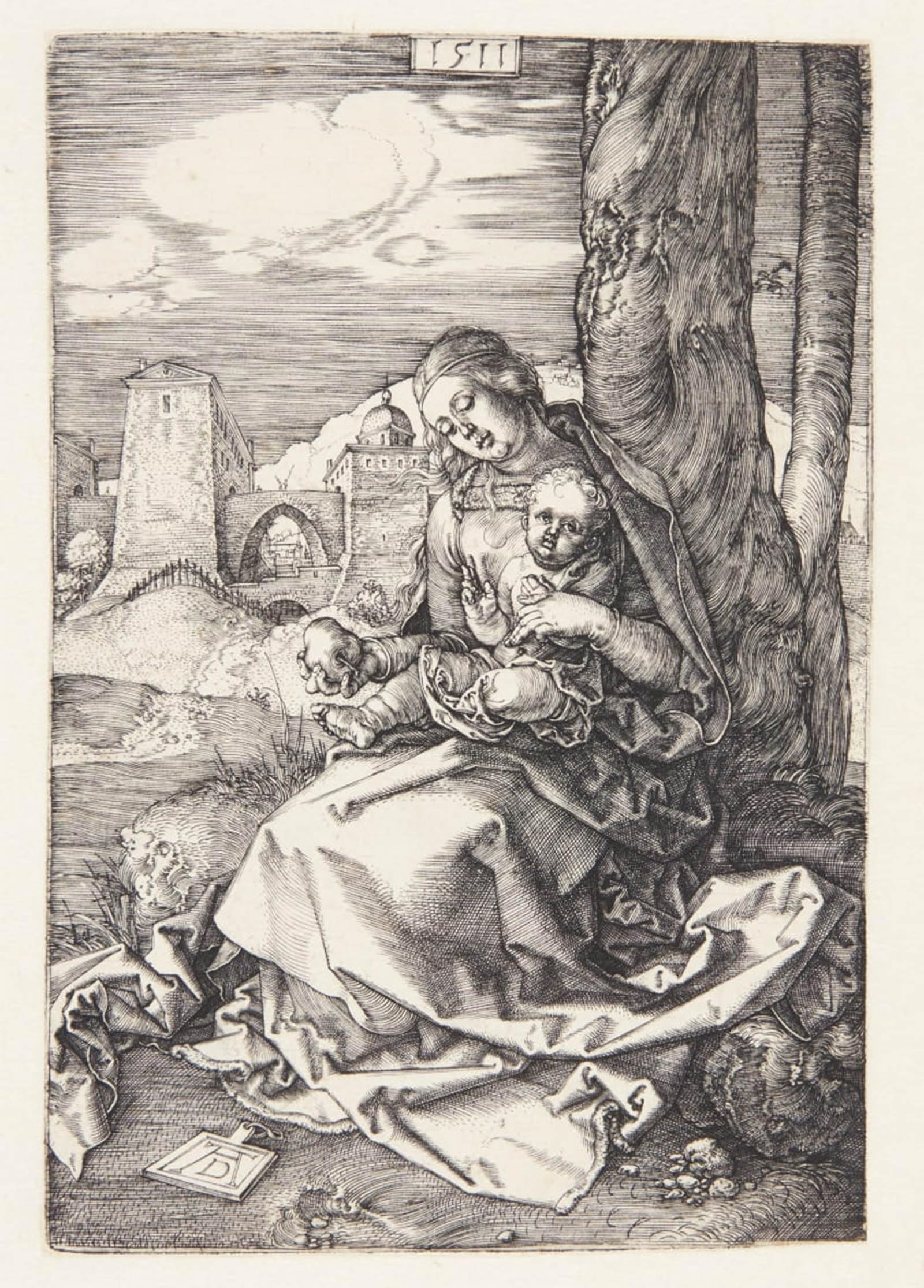 Lienzo de Albrecht Dürer Dama con la pera de 60x90cm 5
