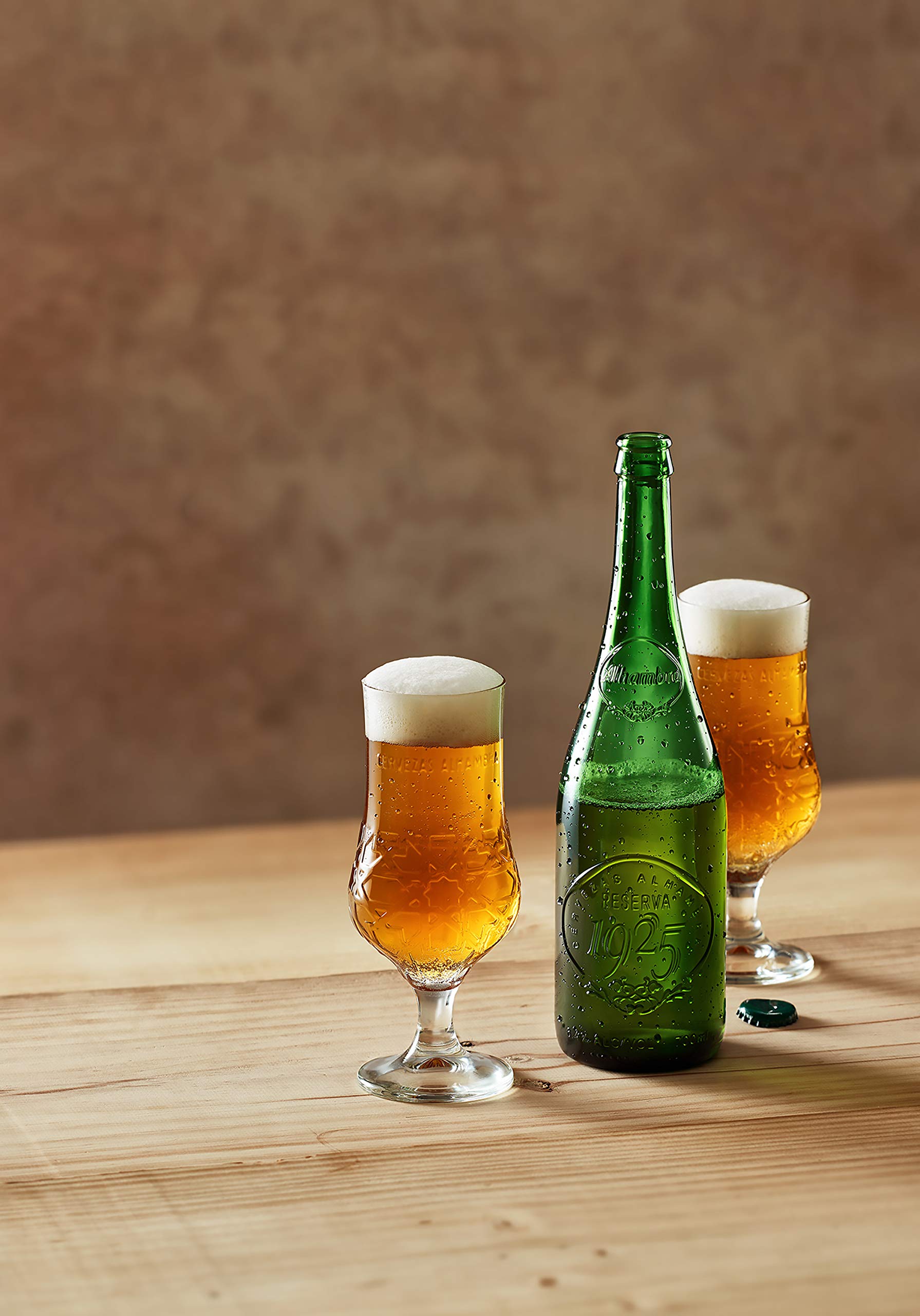 Alhambra Reserva 1925, Pack de 12 Botellas x 33 cl, Cerveza Alhambra 1925 con Extra de Fermentación Lenta, 6.4% Alcohol
