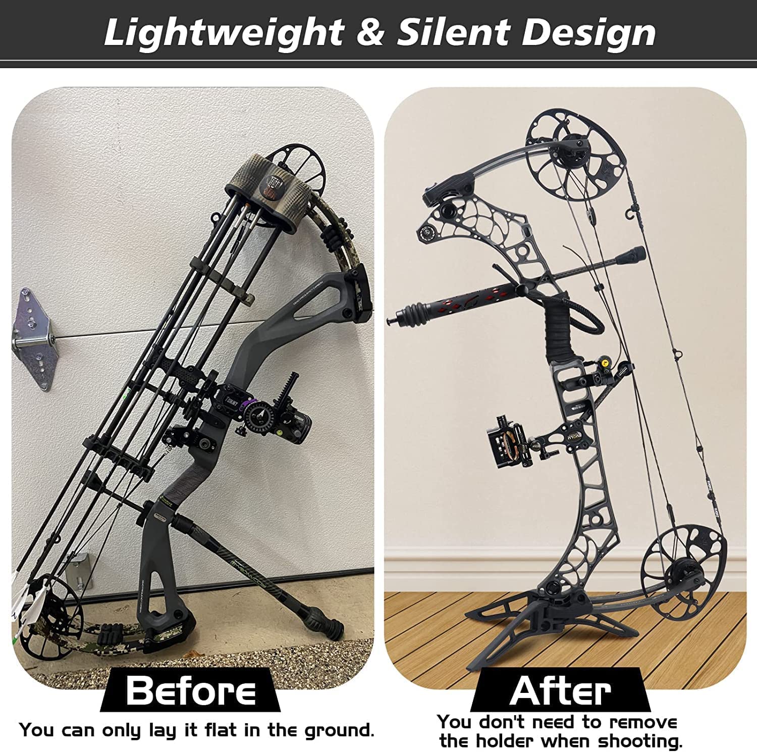 wolfman Compound Bogenständer, Dreieckiger Bogenständer, Flexible Beine, Engage Limb Legs